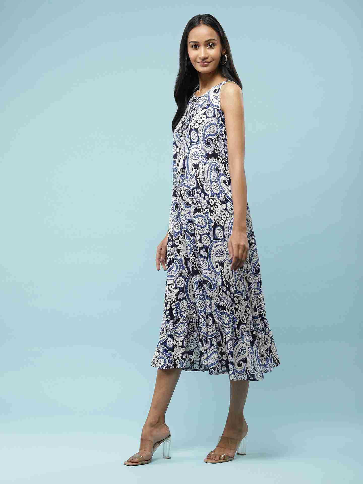 Blue Taahira Long Dress