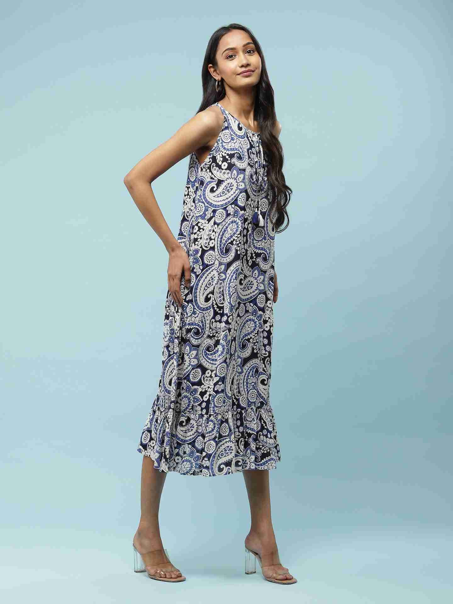 Blue Taahira Long Dress