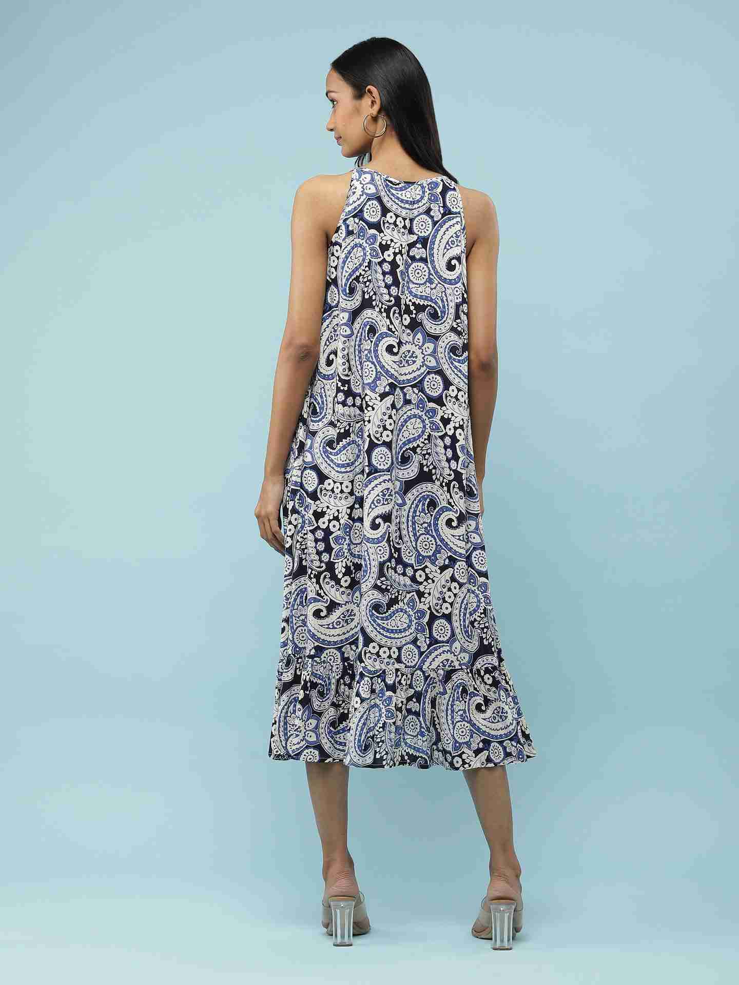 Blue Taahira Long Dress