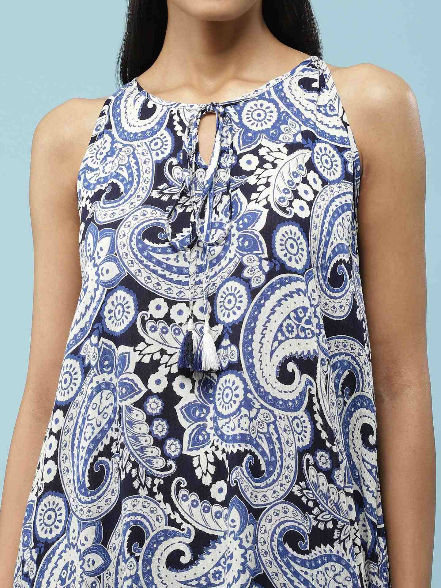 Blue Taahira Long Dress