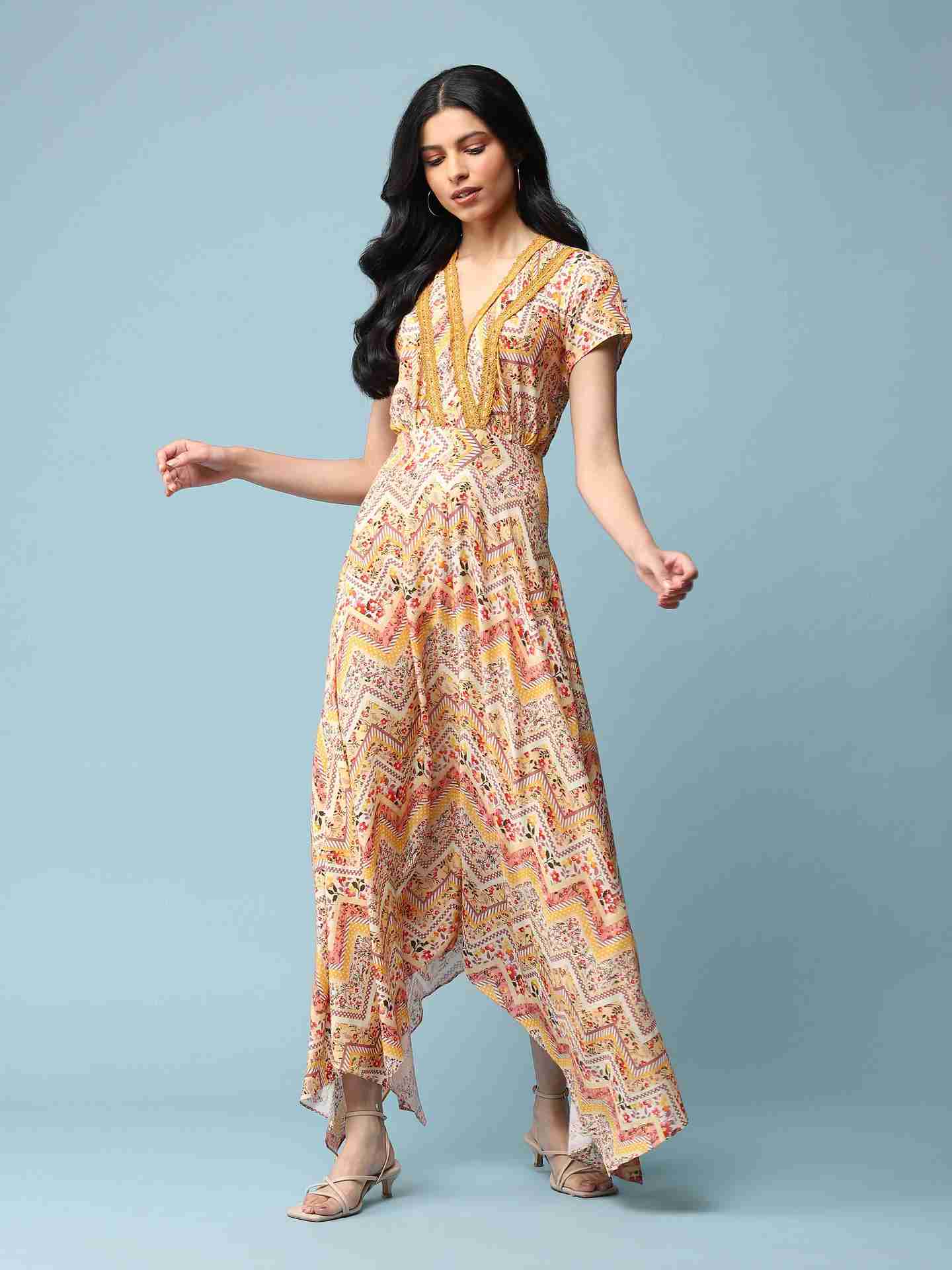 Yellow Anusurya  Long Dress