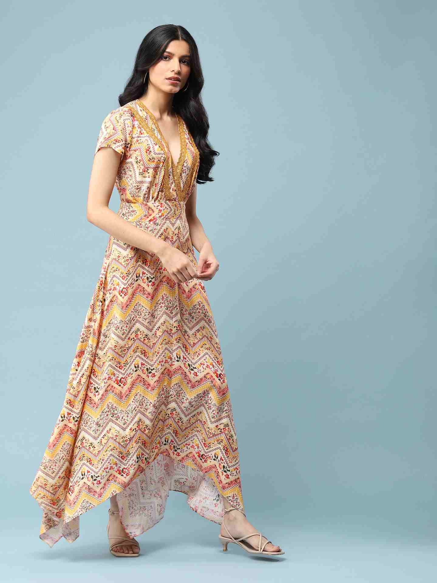 Yellow Anusurya  Long Dress