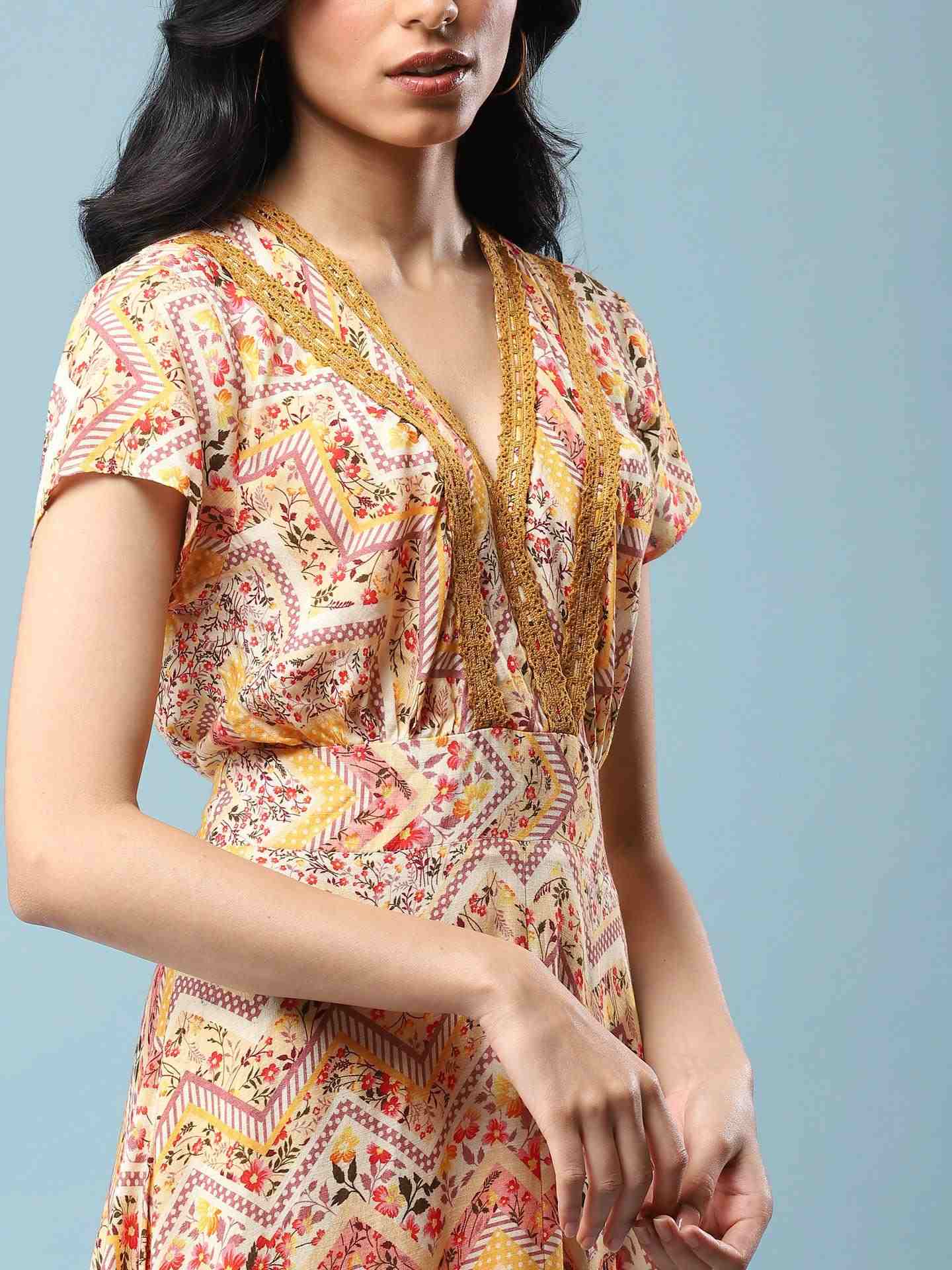 Yellow Anusurya  Long Dress