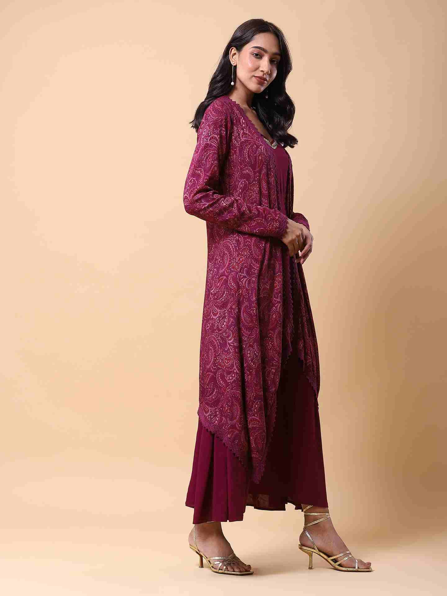 Plum Urvashi Long Dress