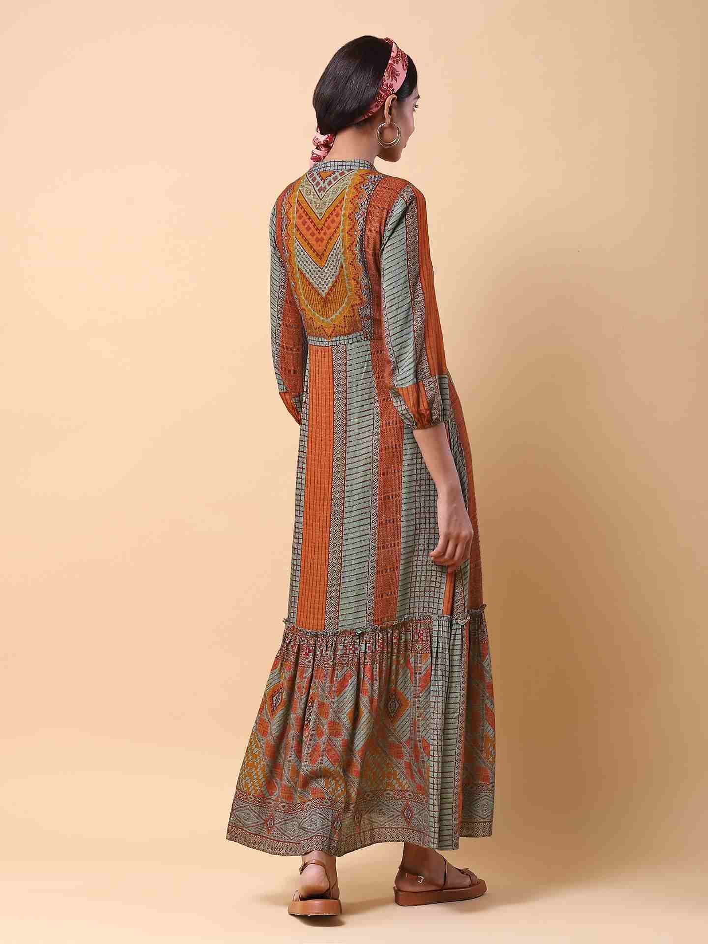 Green Mascara Long Dress