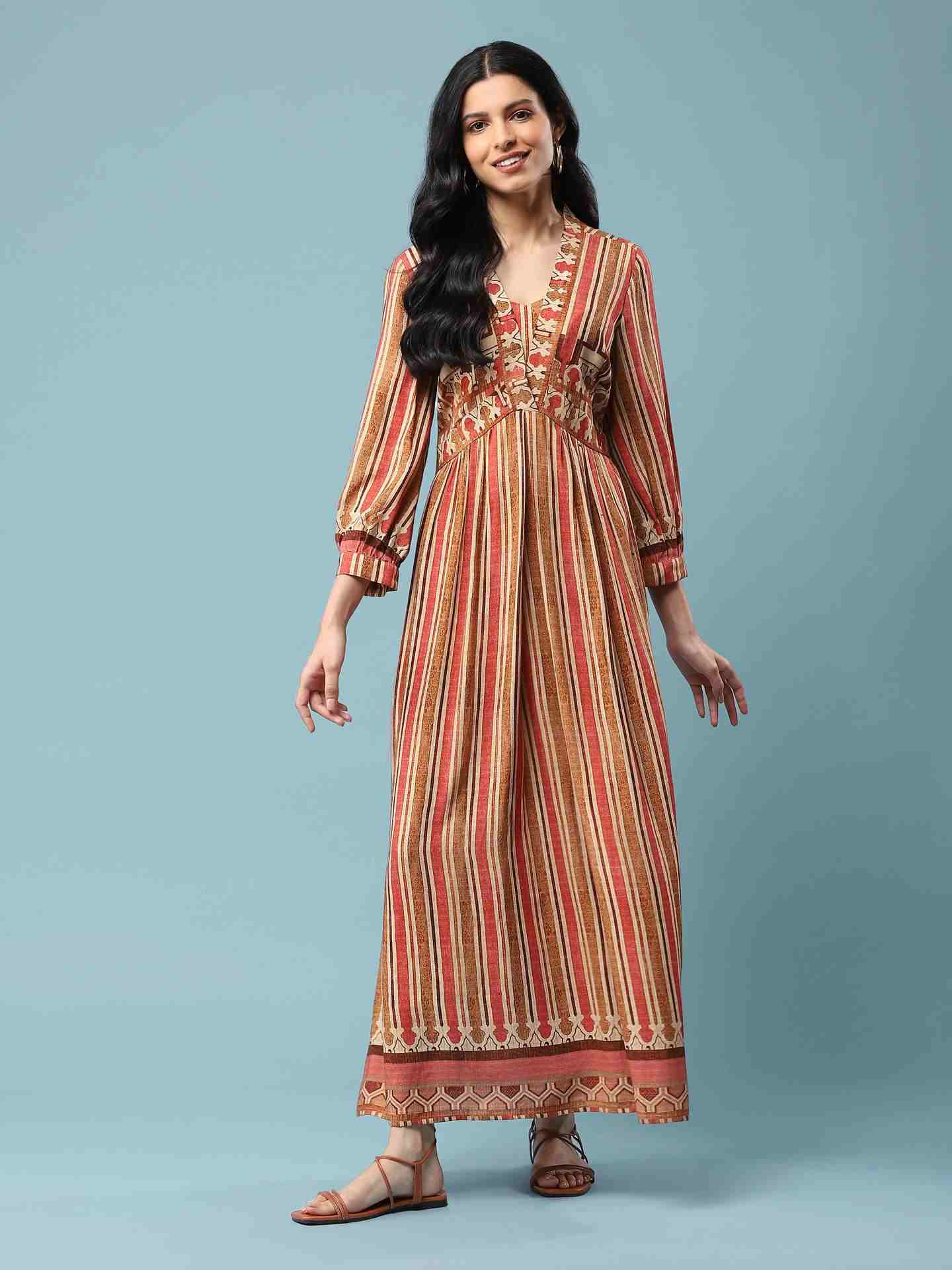 Brown Noah Long Dress