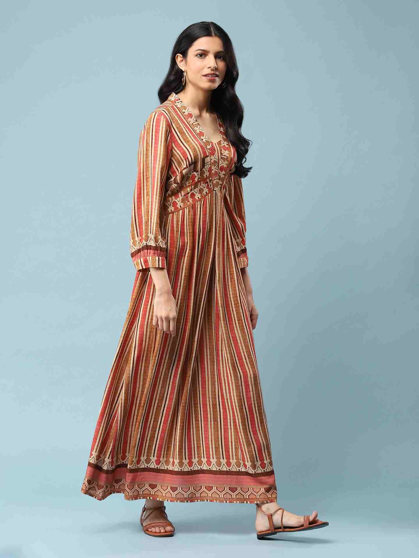 Brown Noah Long Dress