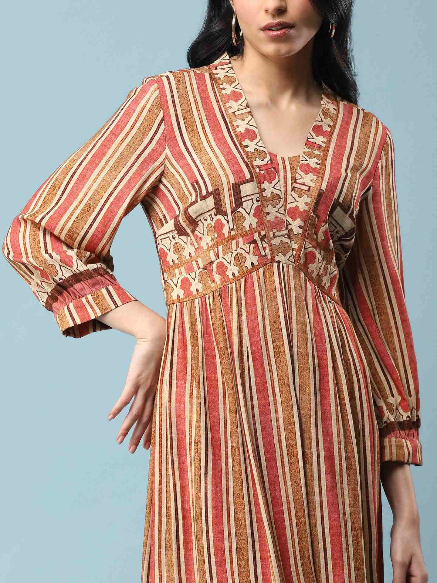 Brown Noah Long Dress