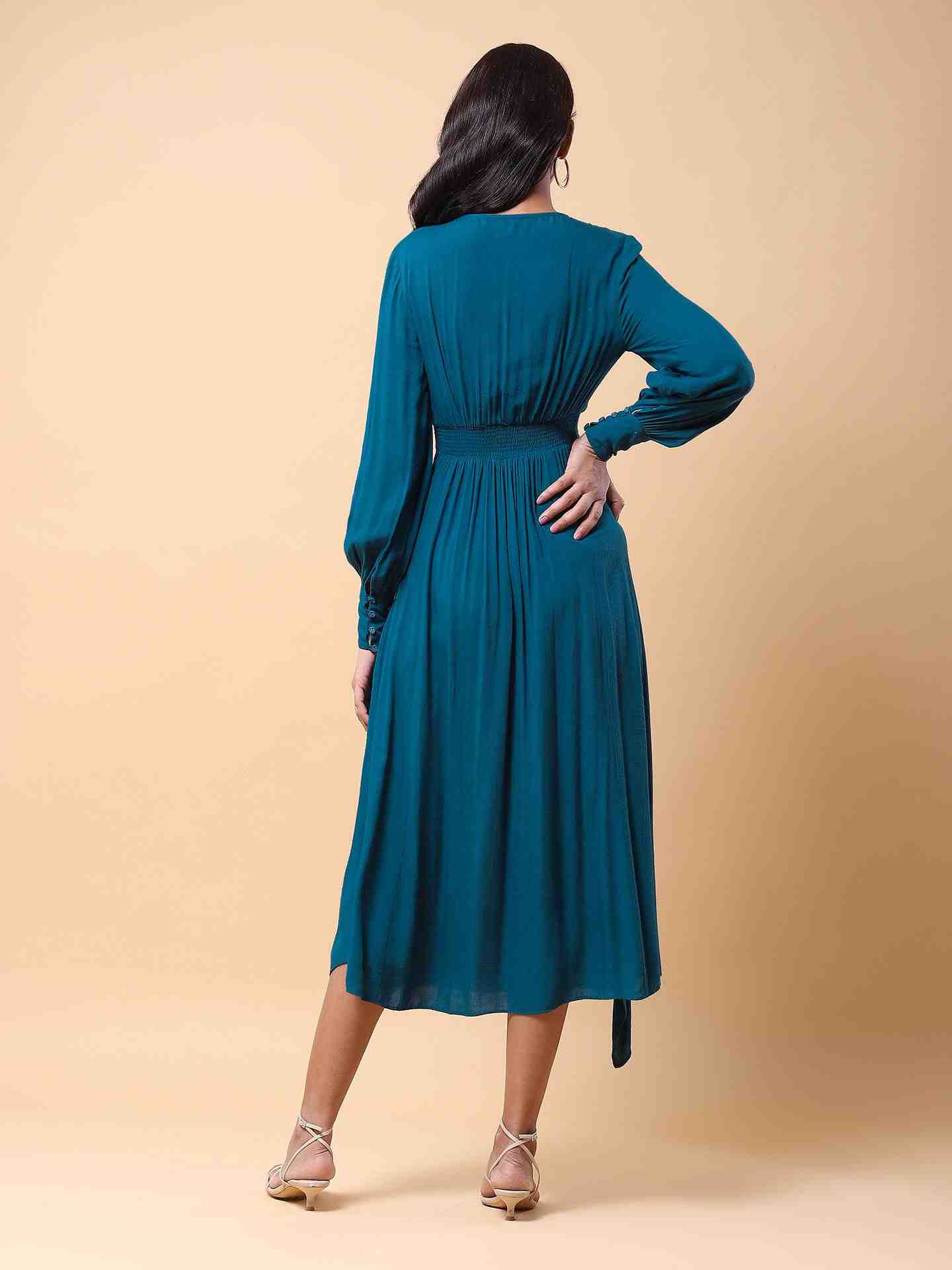 Teal Diana Long Dress