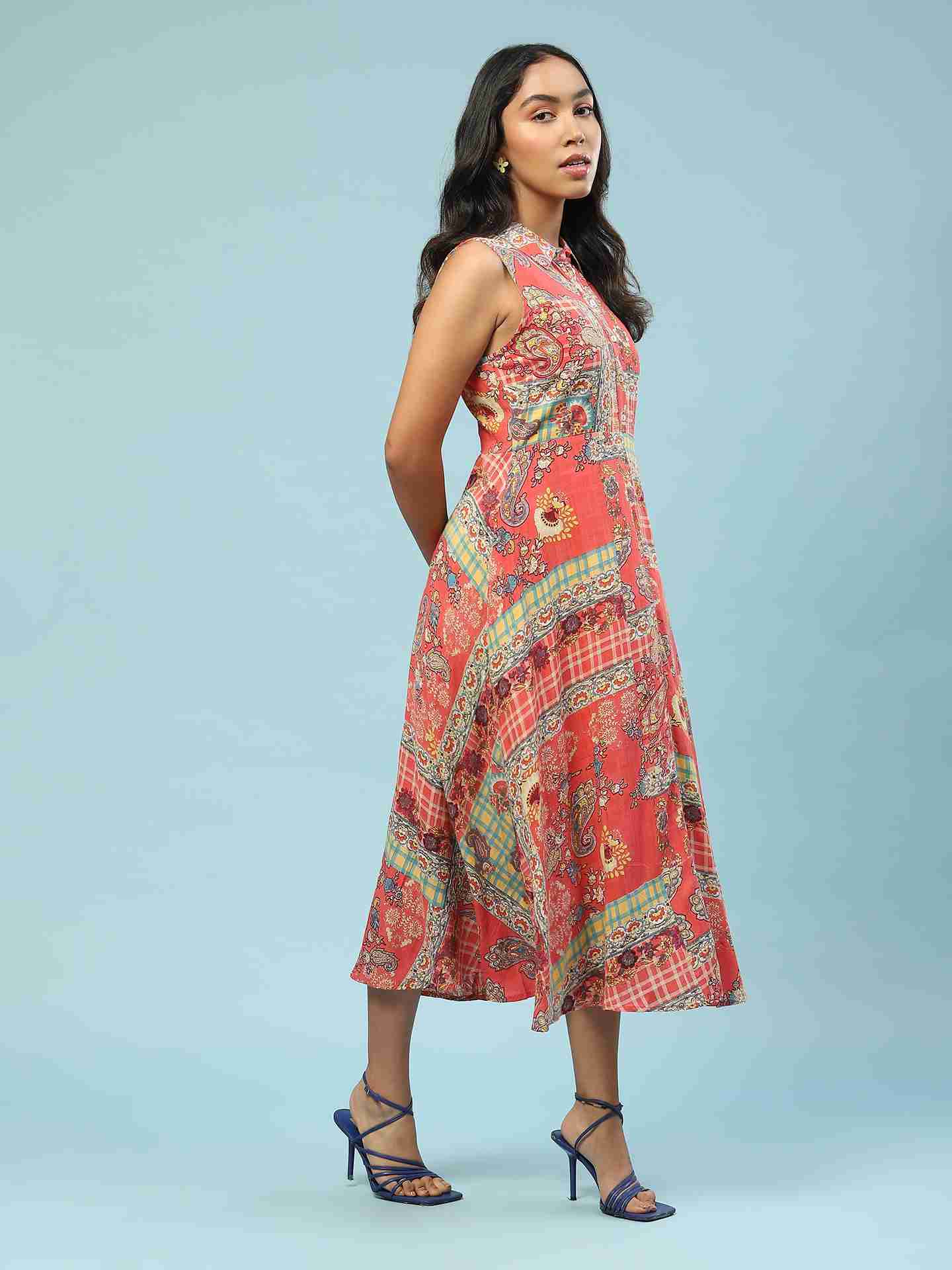 Pink Mozaic Long Dress