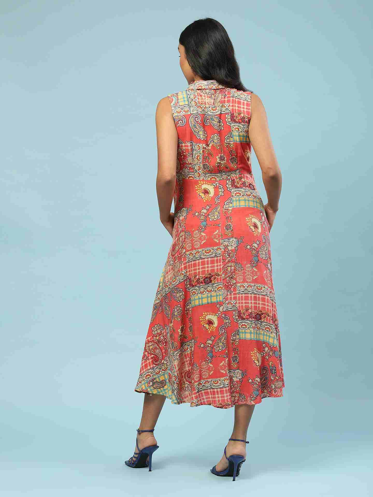 Pink Mozaic Long Dress