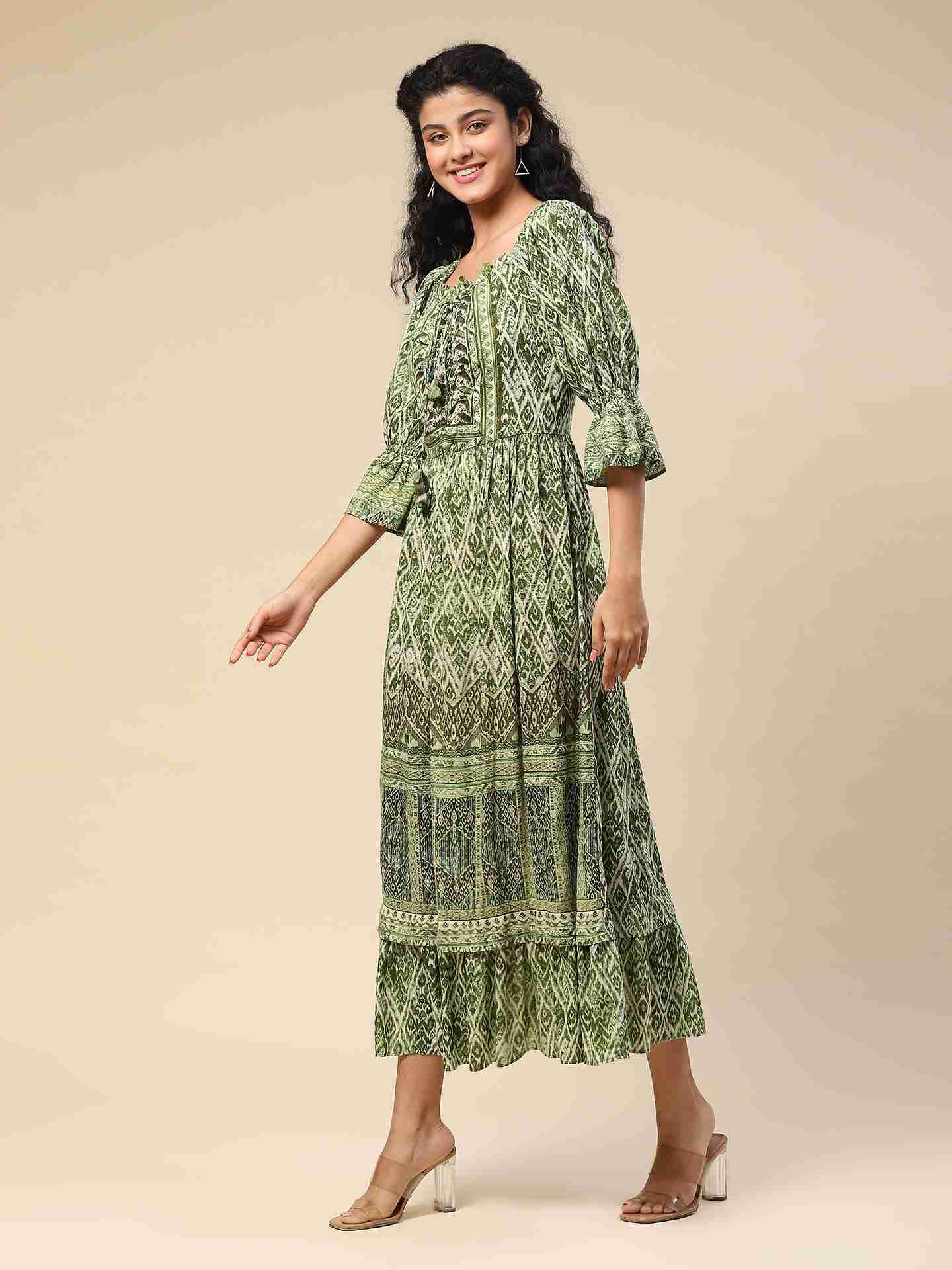 Green Mirage Long Dress