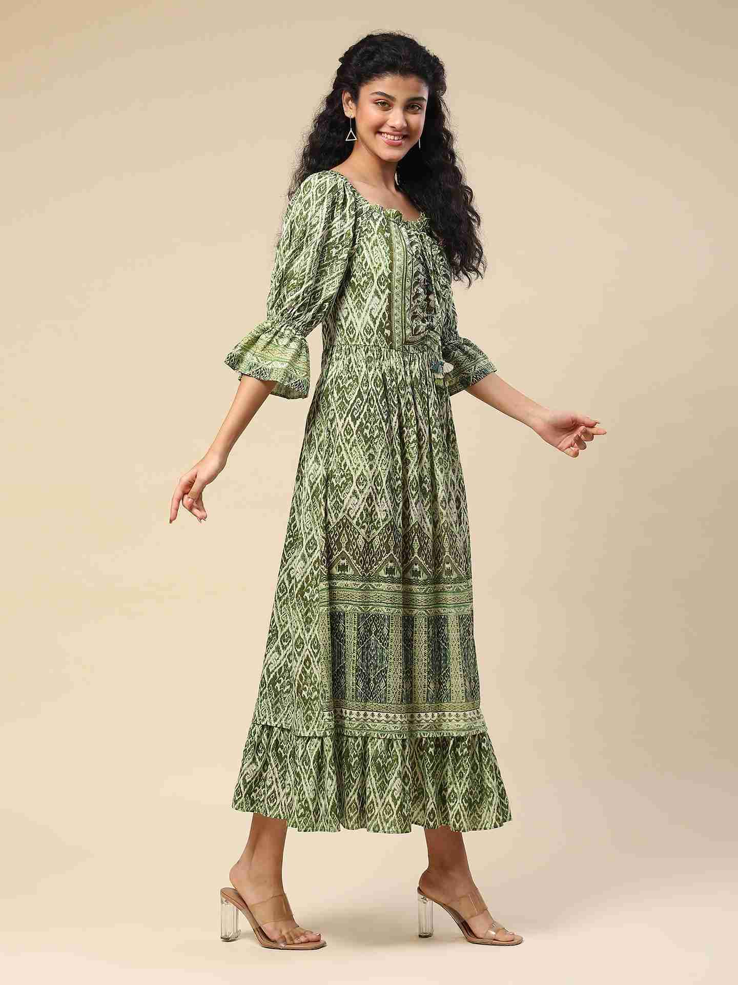 Green Mirage Long Dress