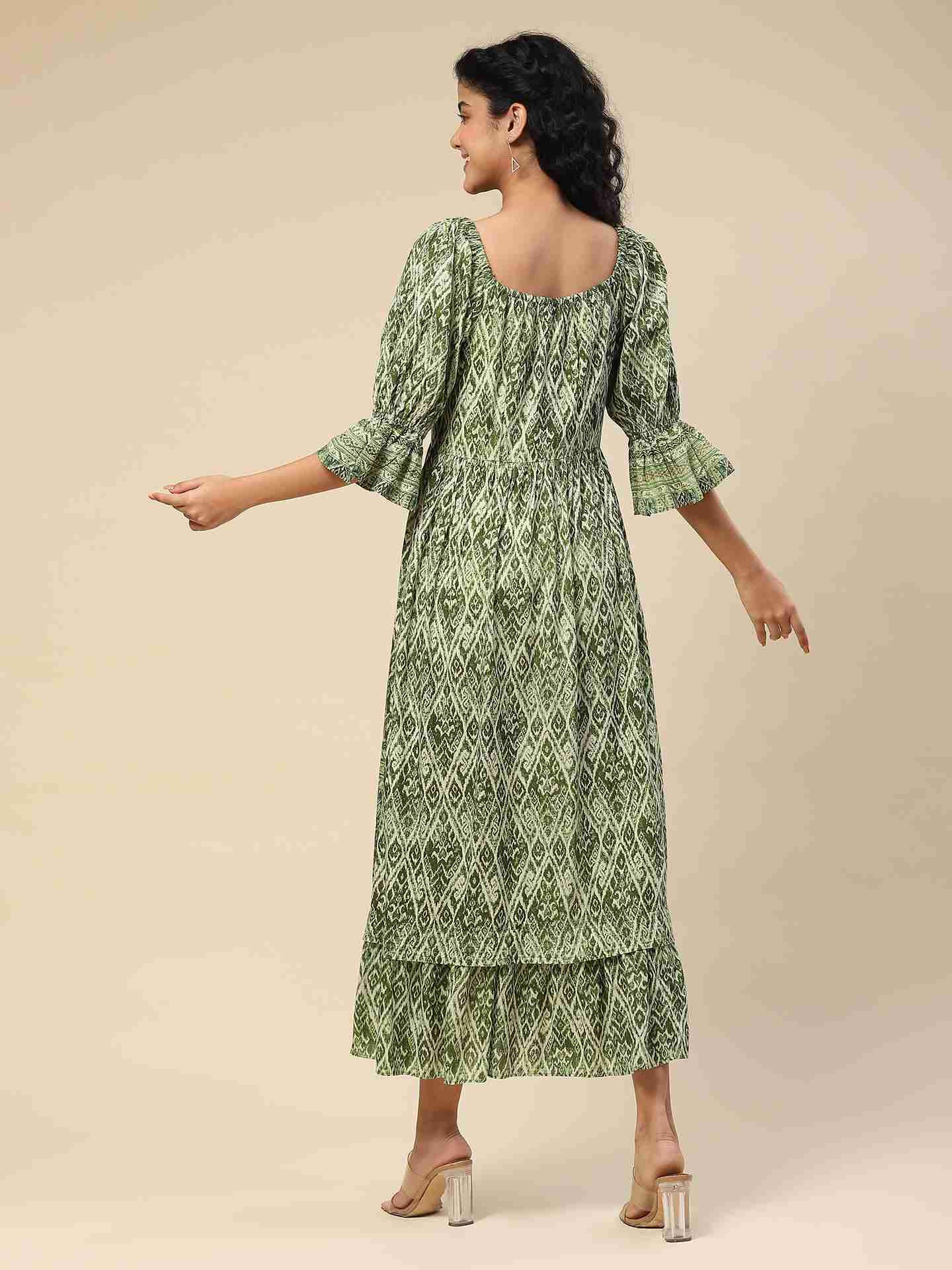 Green Mirage Long Dress