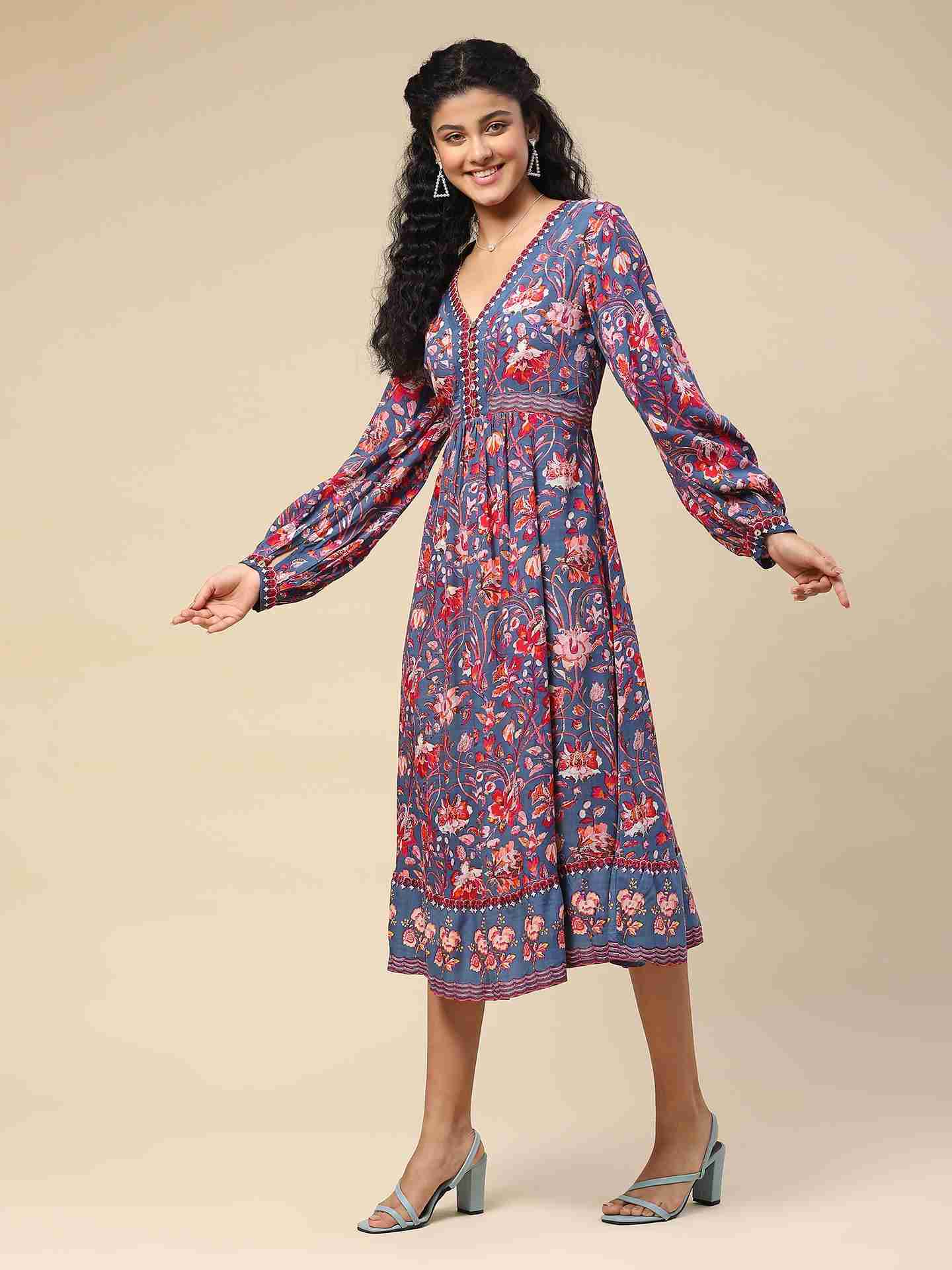 Blue Saundh Long Dress
