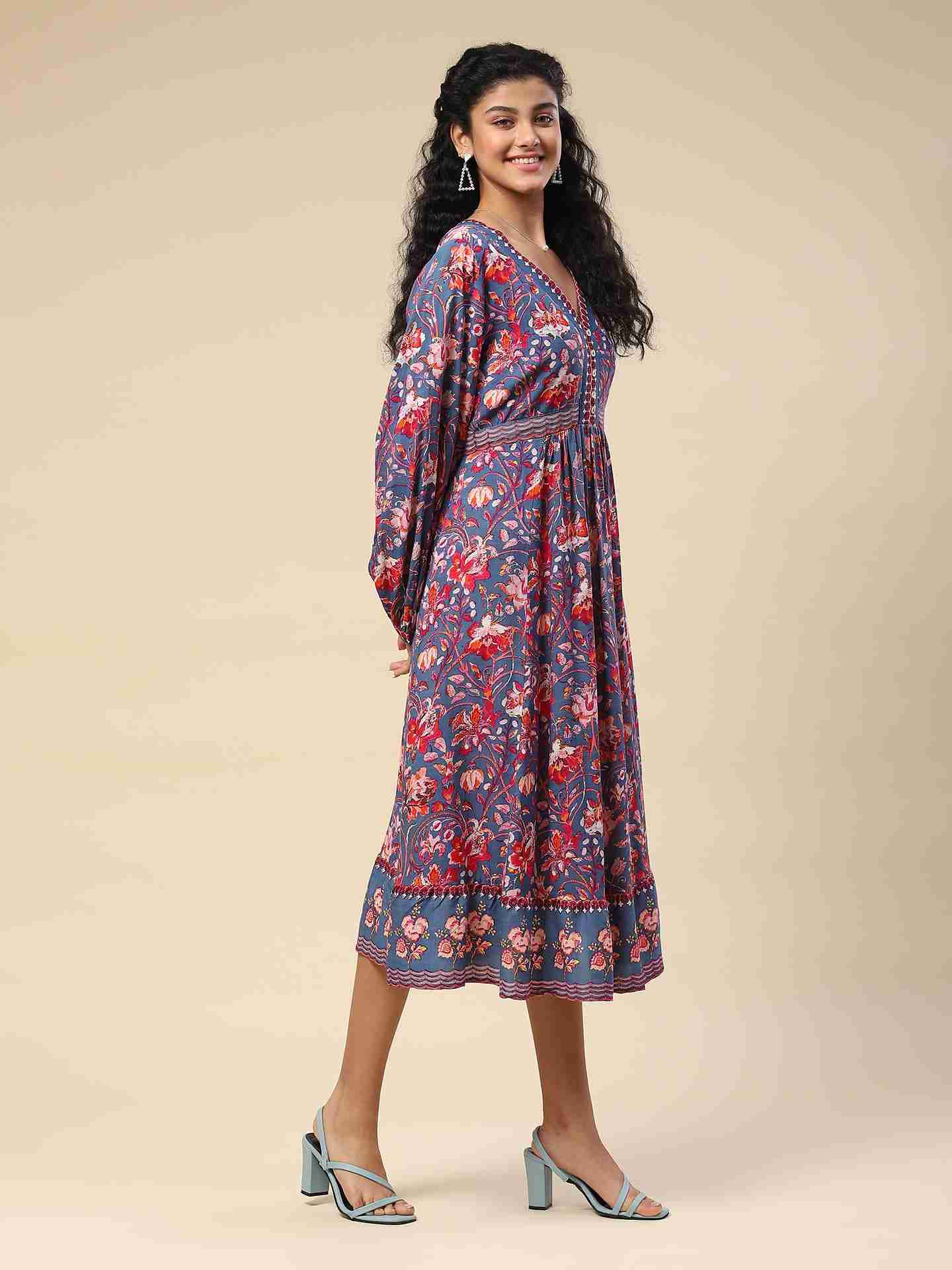 Blue Saundh Long Dress