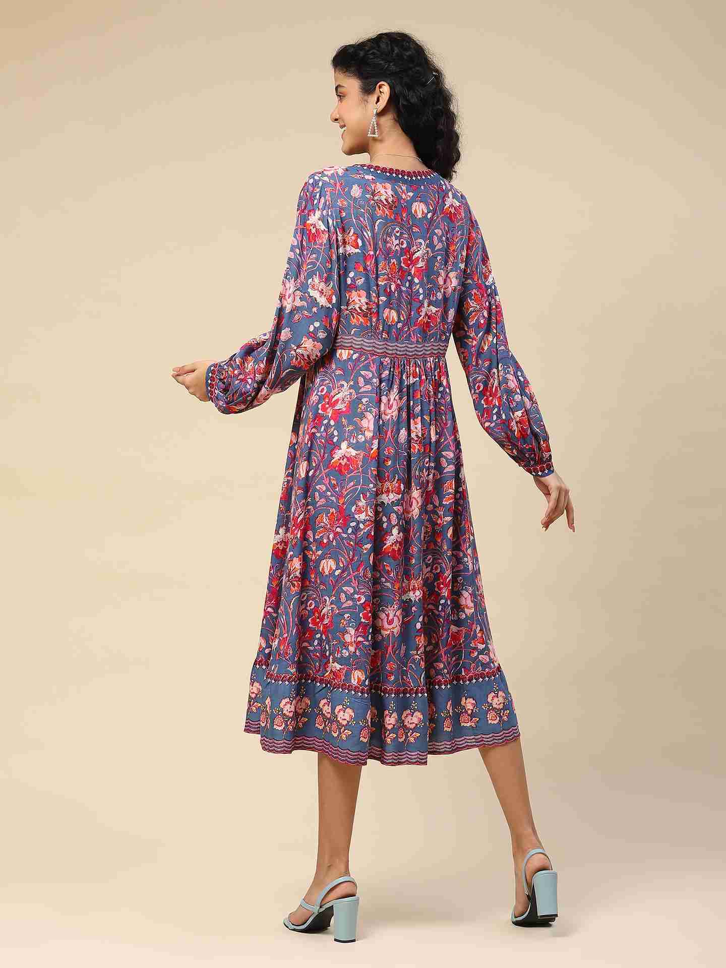Blue Saundh Long Dress