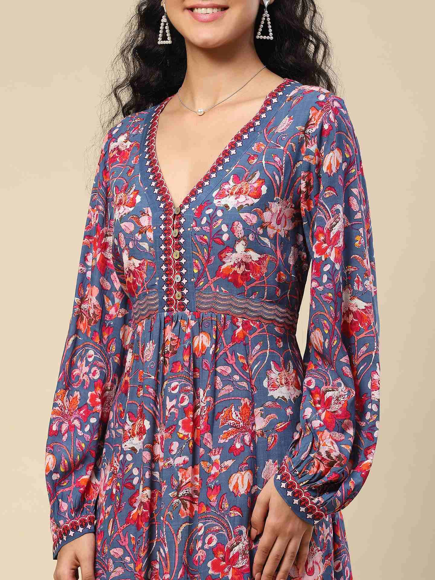 Blue Saundh Long Dress