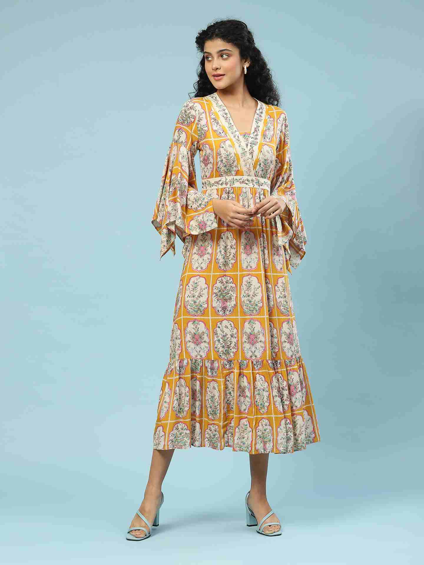 Mustard Tamasvani Long Dress