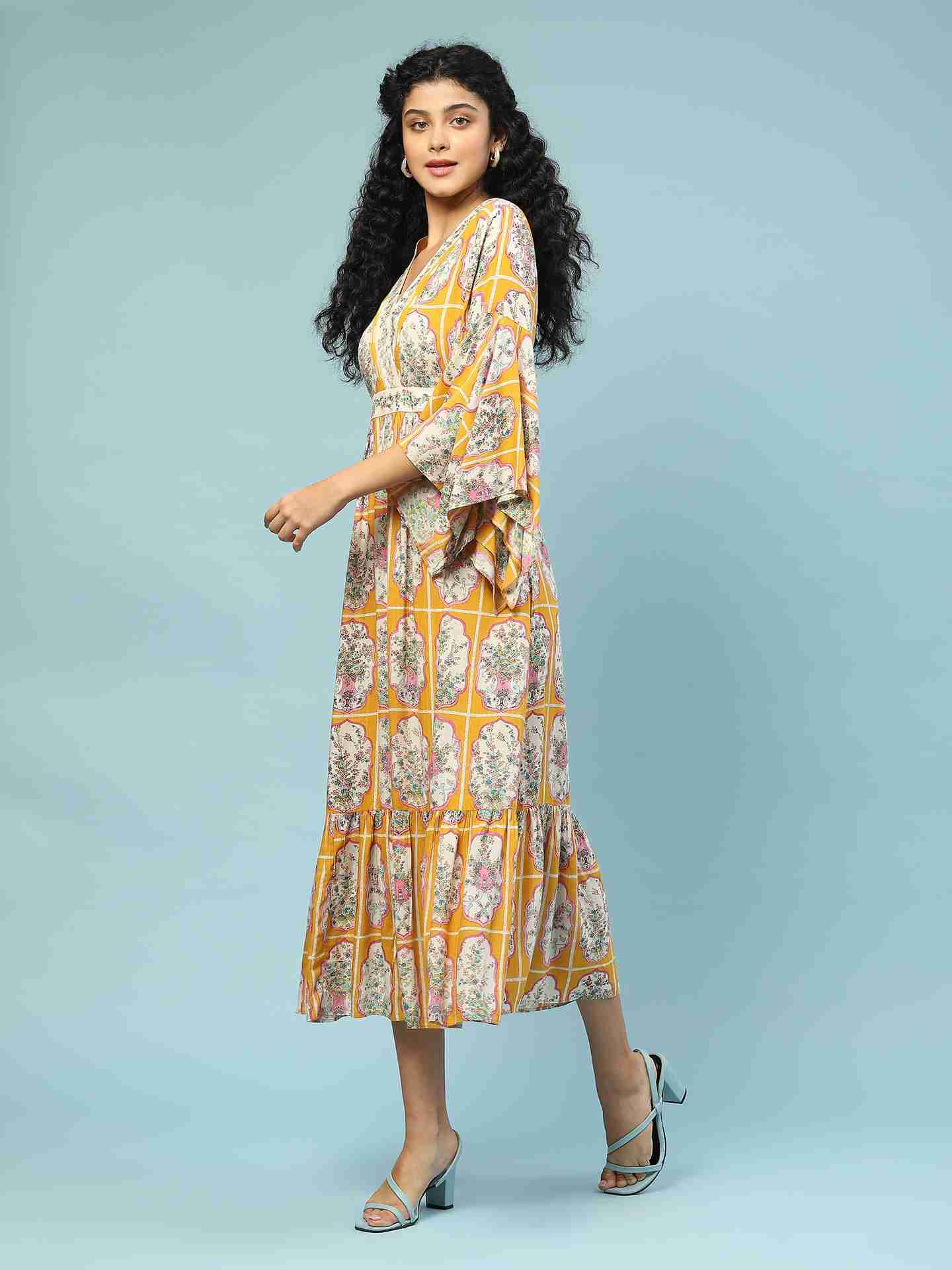 Mustard Tamasvani Long Dress