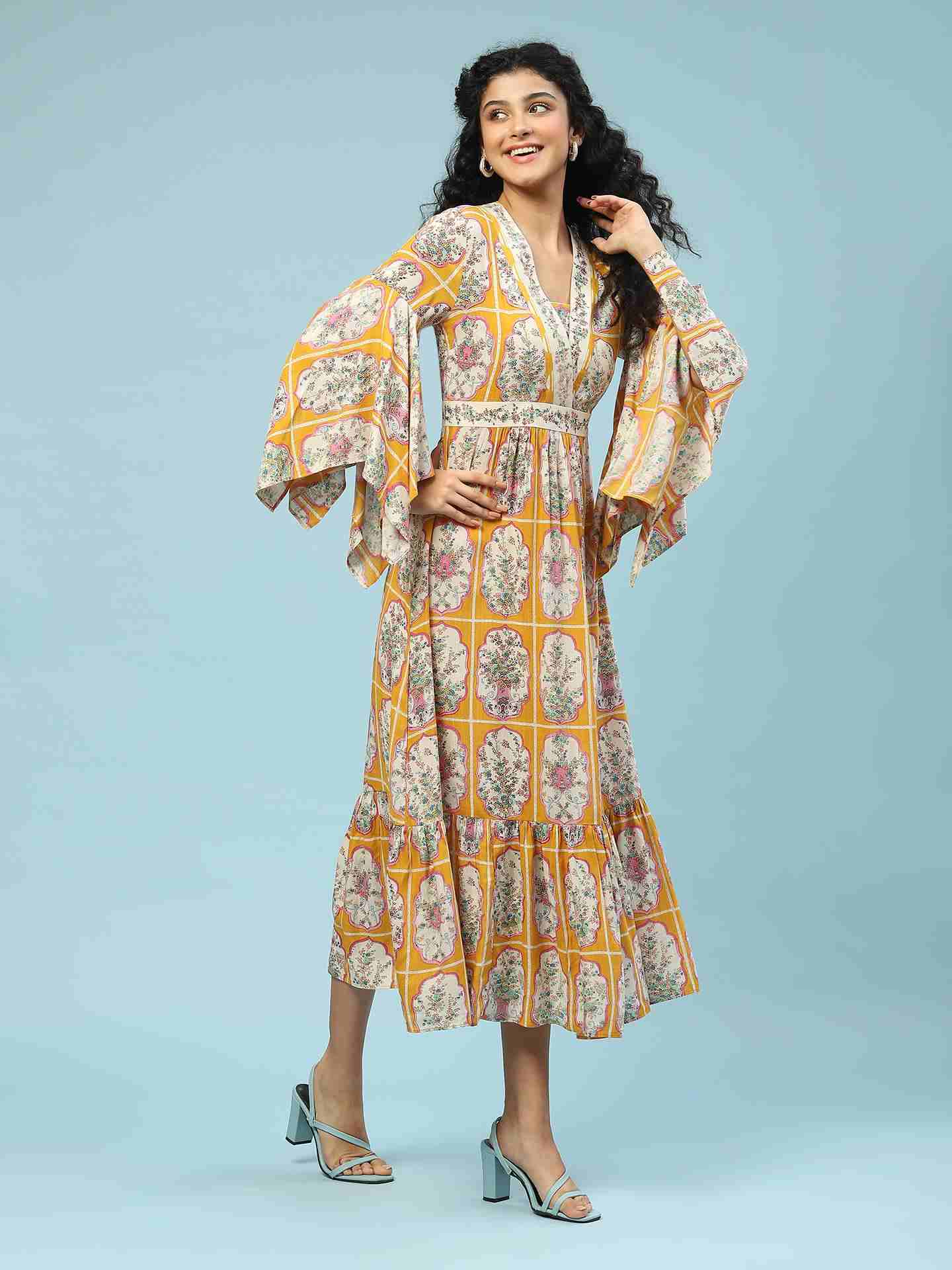 Mustard Tamasvani Long Dress