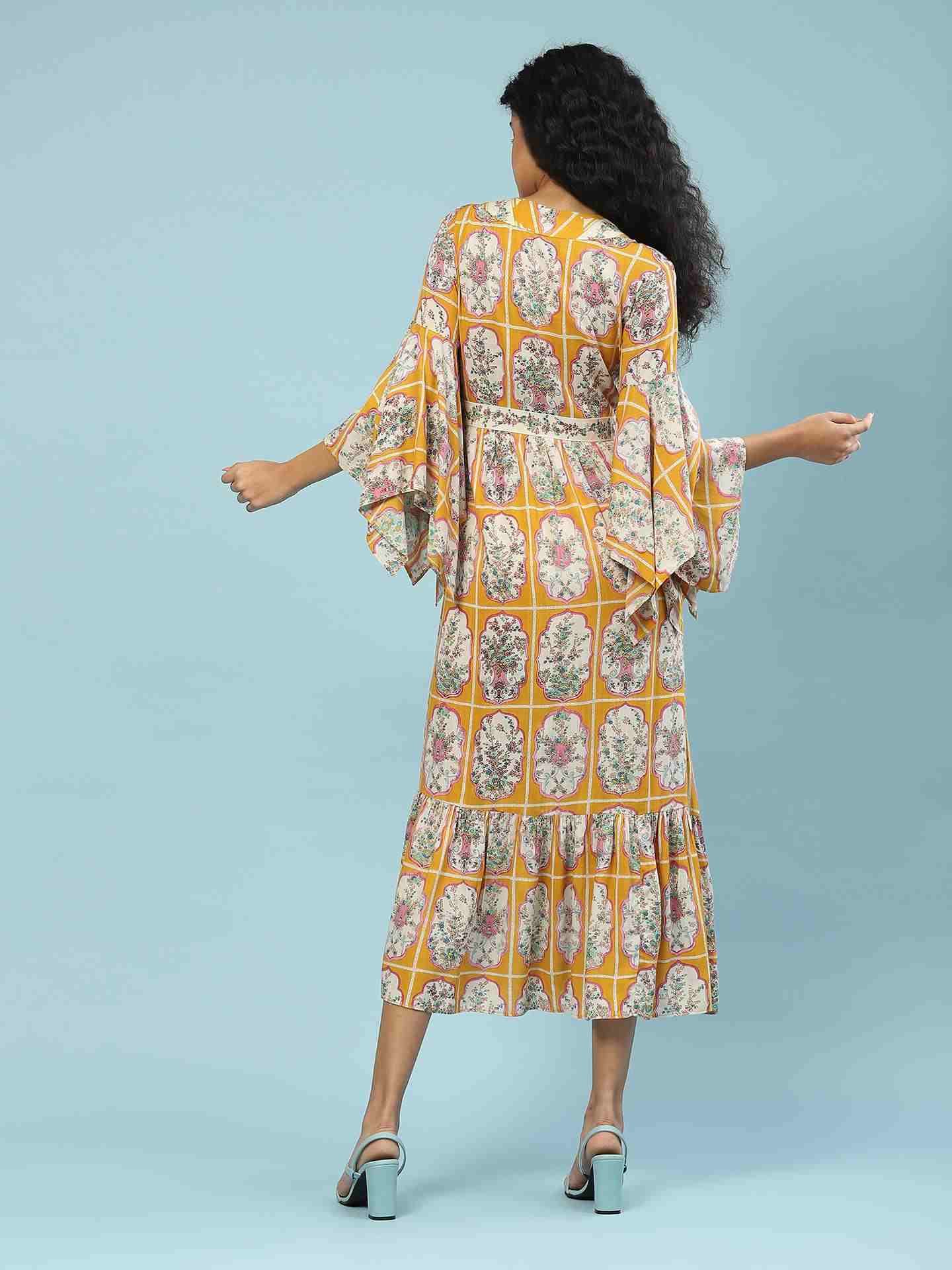 Mustard Tamasvani Long Dress