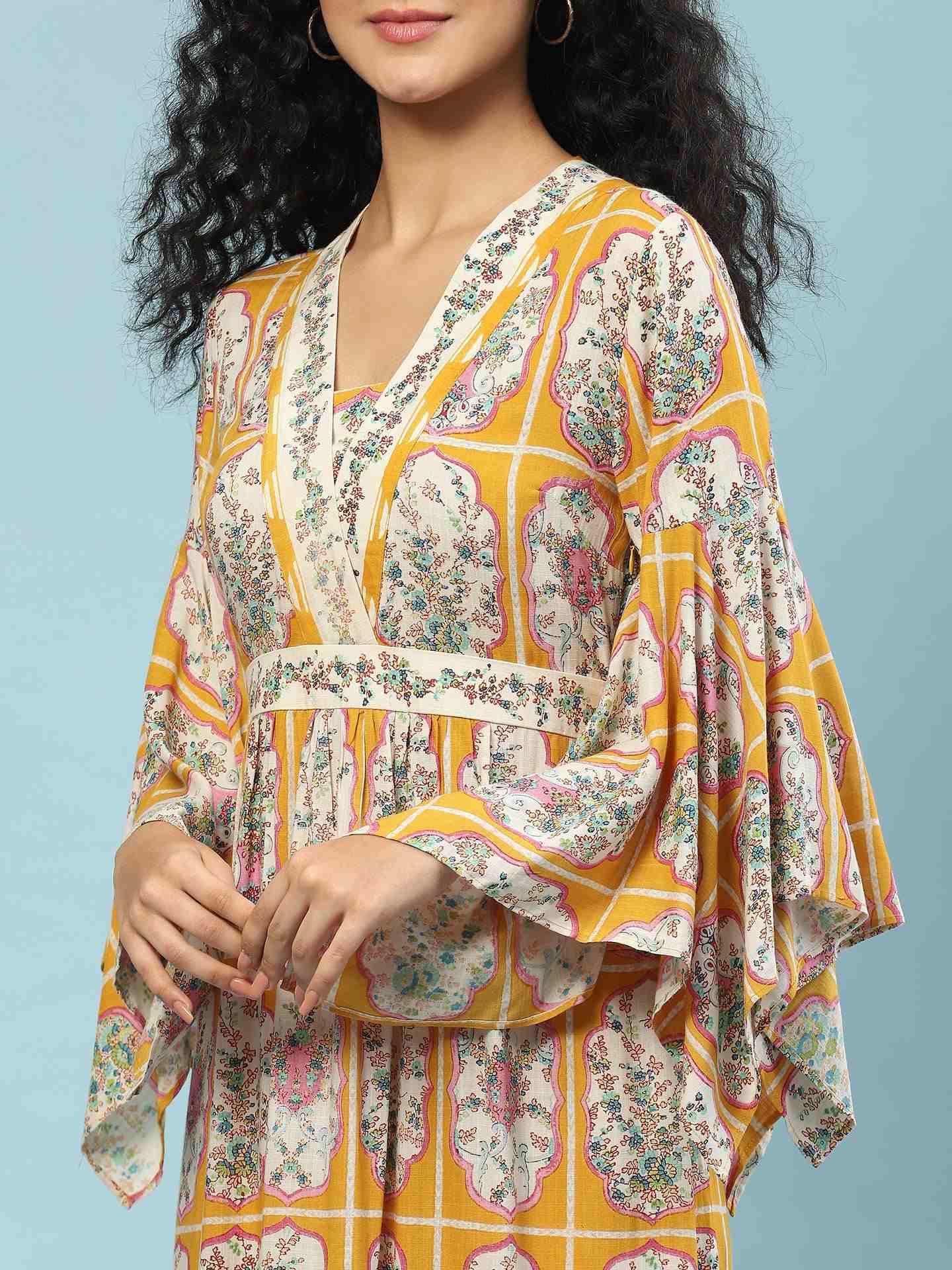 Mustard Tamasvani Long Dress