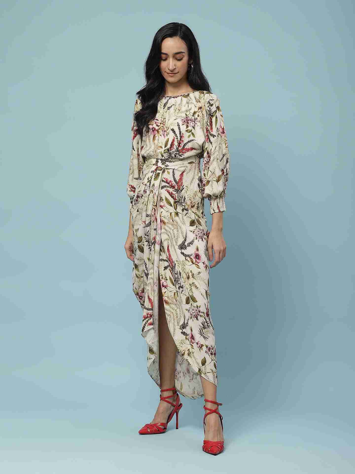 Off White Amaltas Long Dress