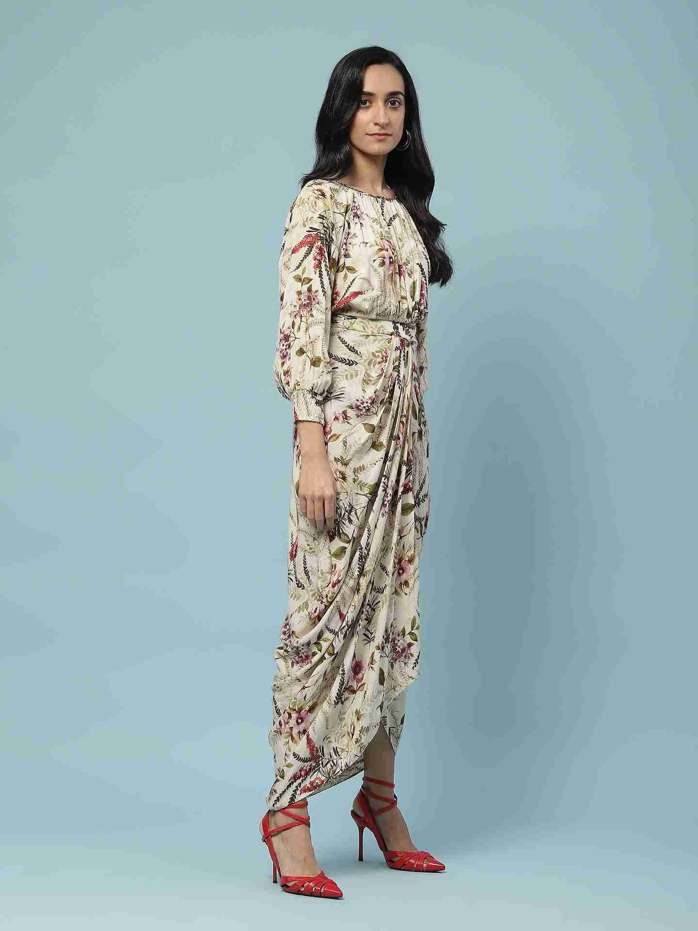 Off White Amaltas Long Dress
