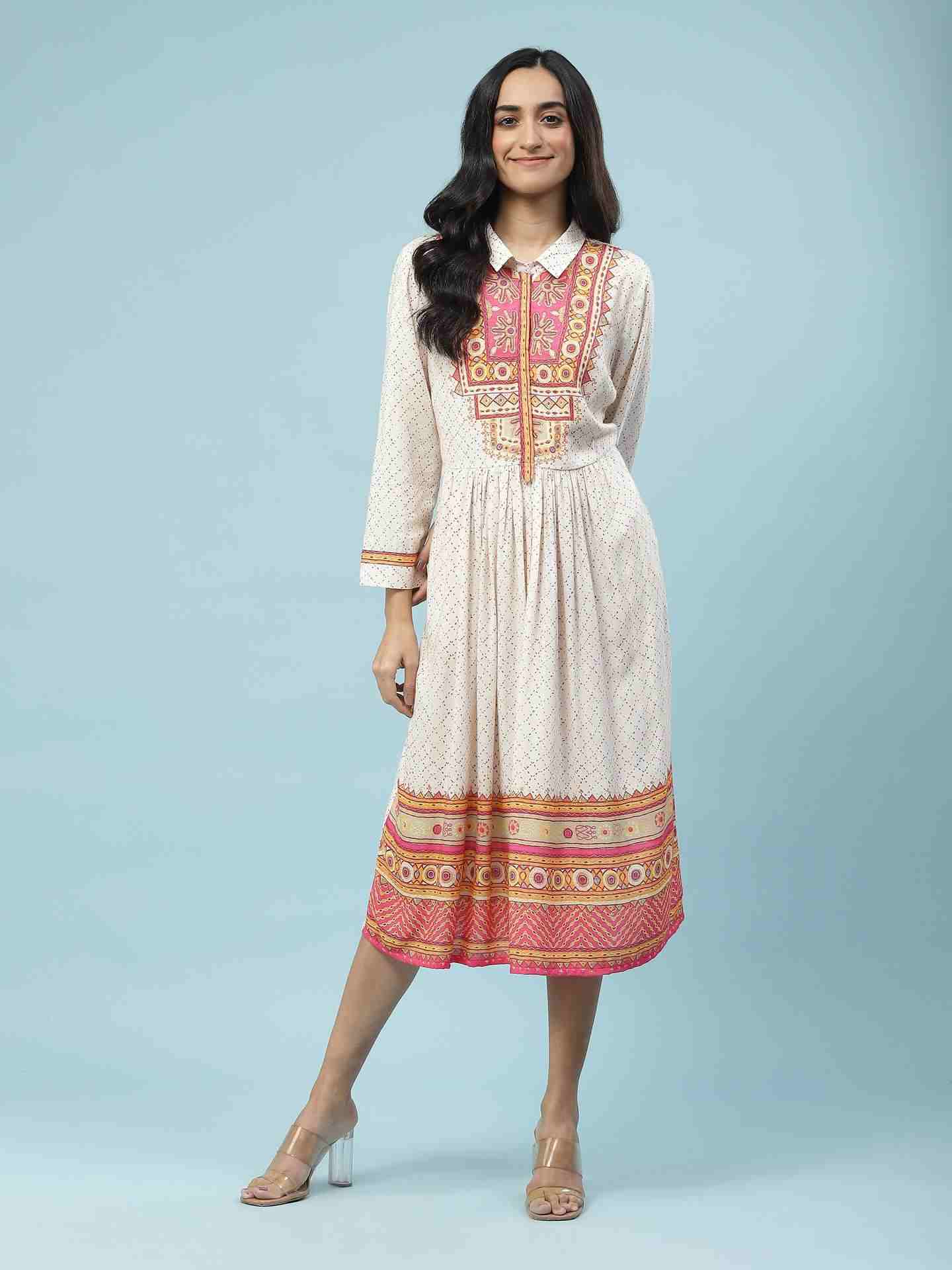 Ecru Bridu Long Dress