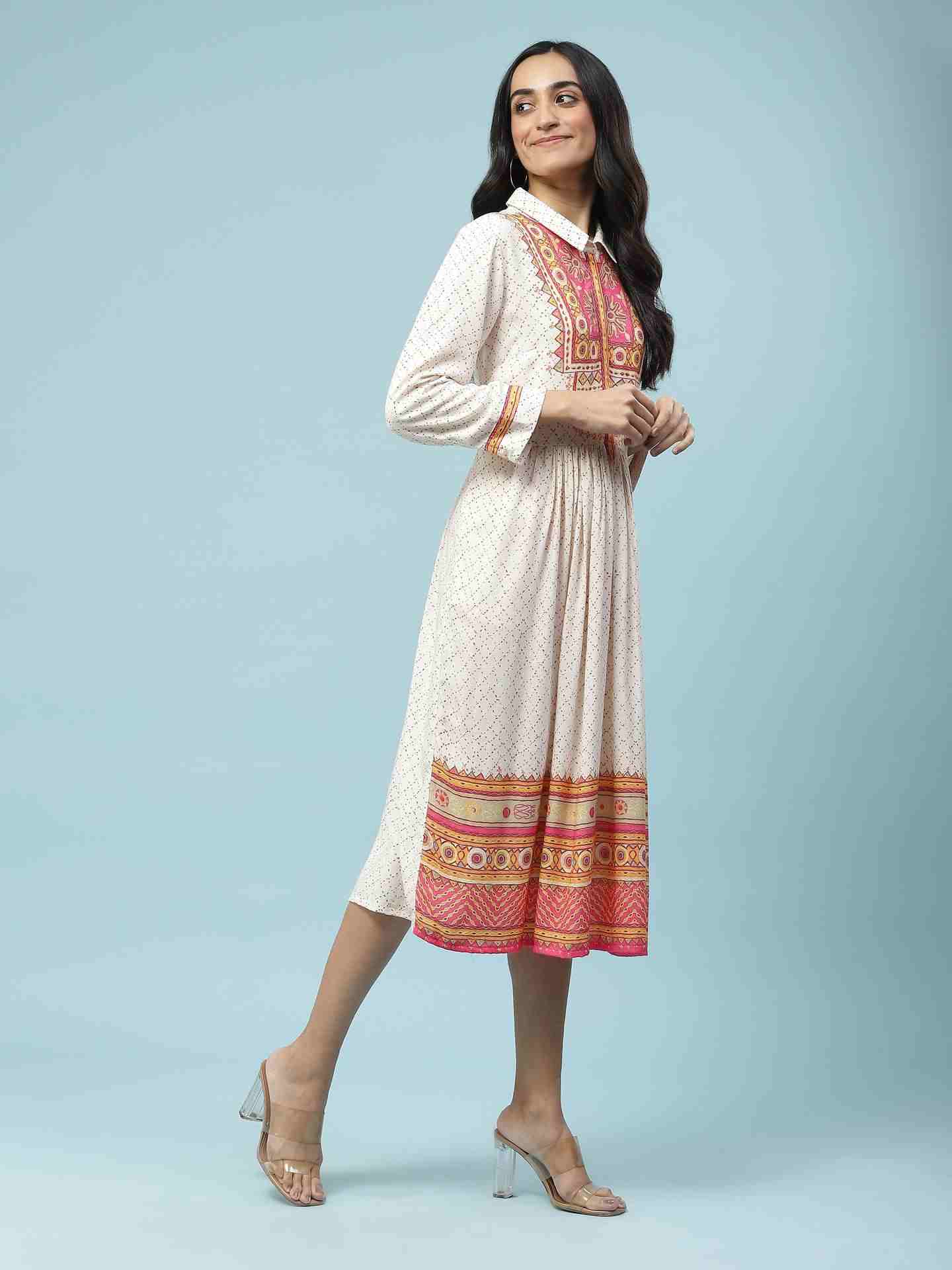 Ecru Bridu Long Dress