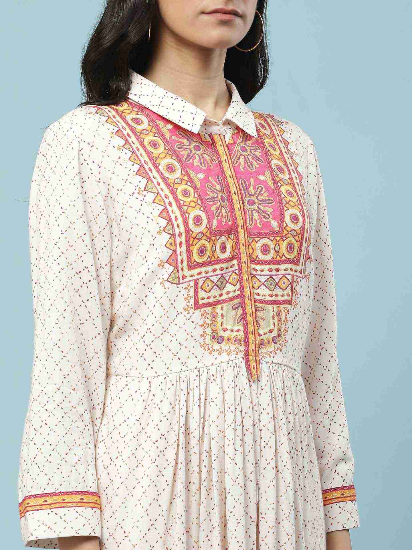 Ecru Bridu Long Dress