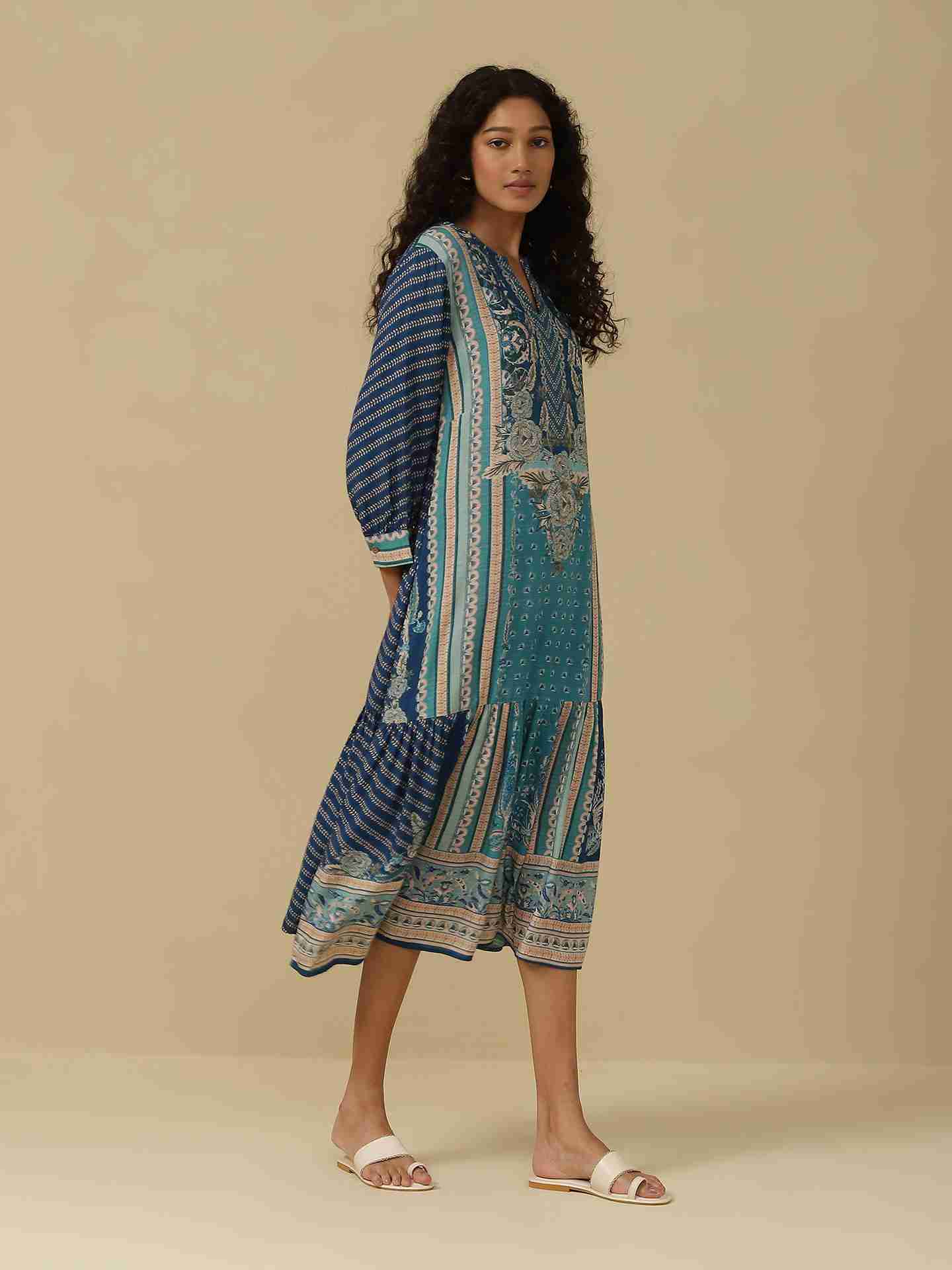 Blue Zunaira Long Dress