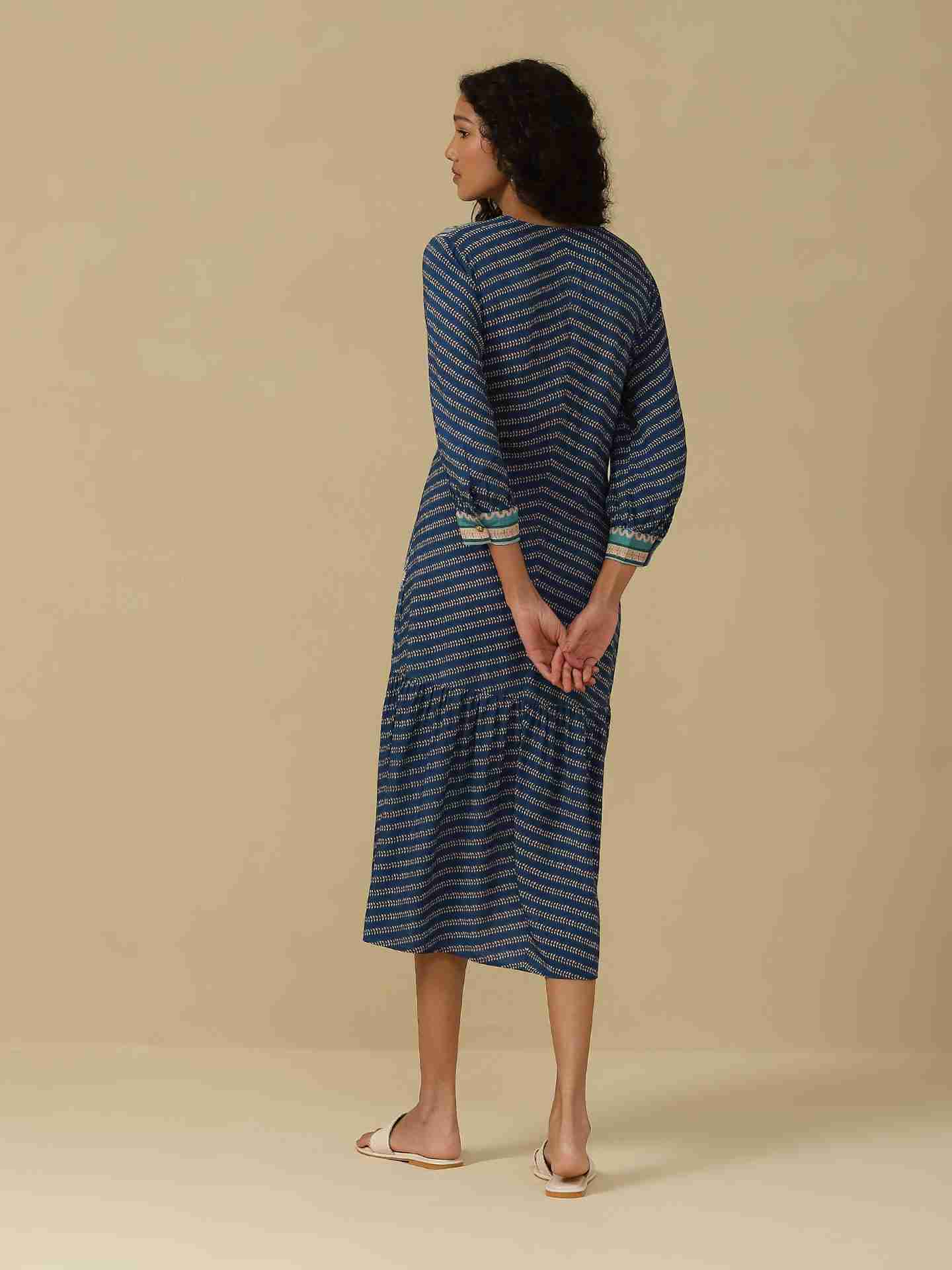Blue Zunaira Long Dress