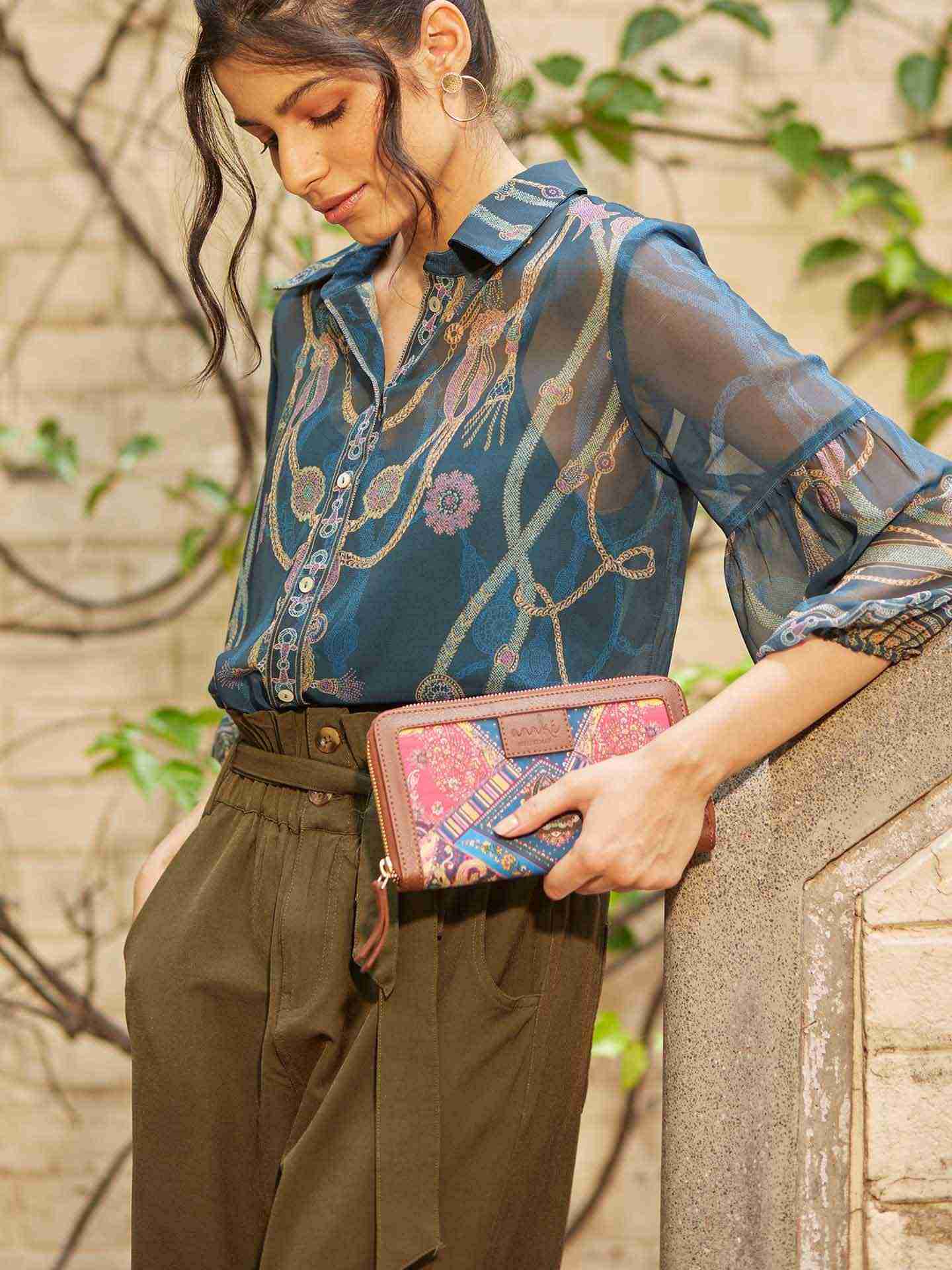 Blue Patch Paisley Wallet