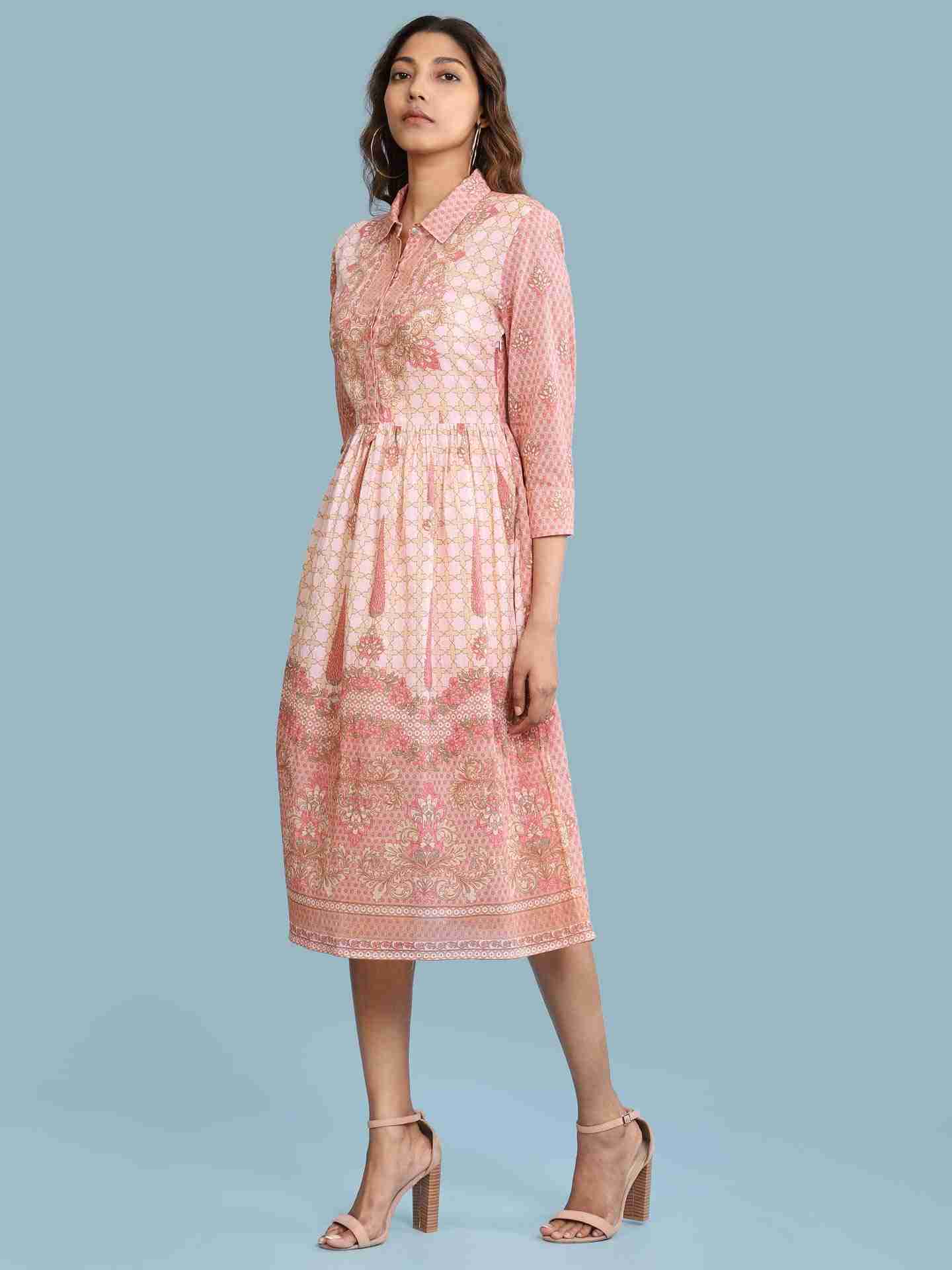 Pink Asvika Long Dress