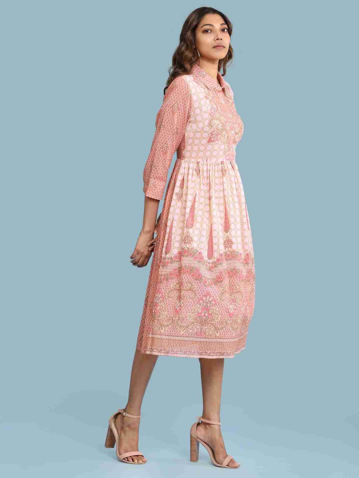 Pink Asvika Long Dress