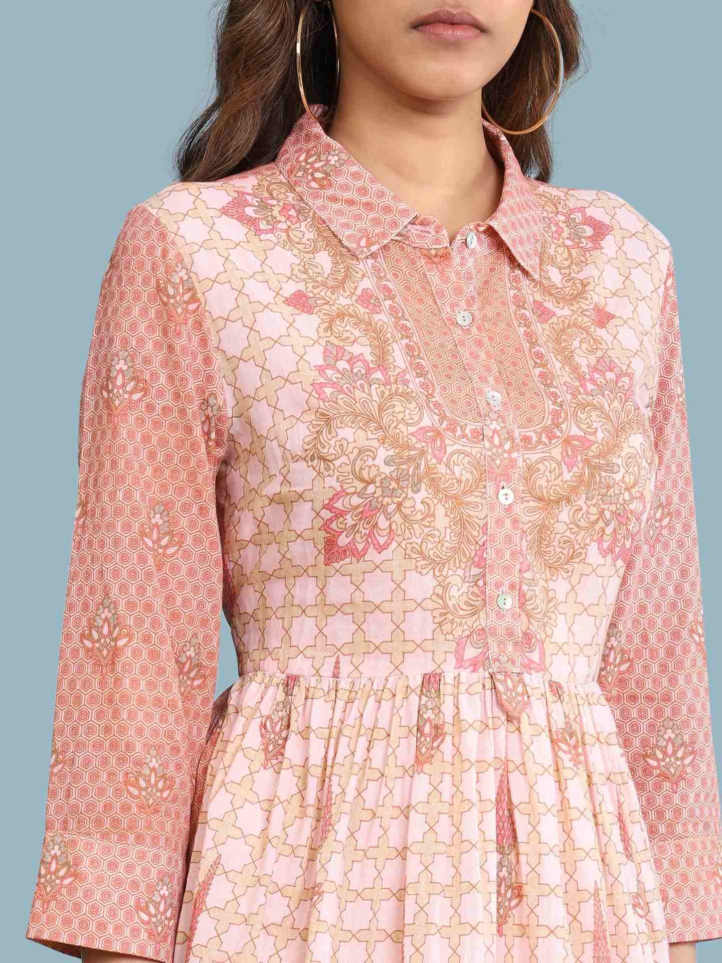 Pink Asvika Long Dress