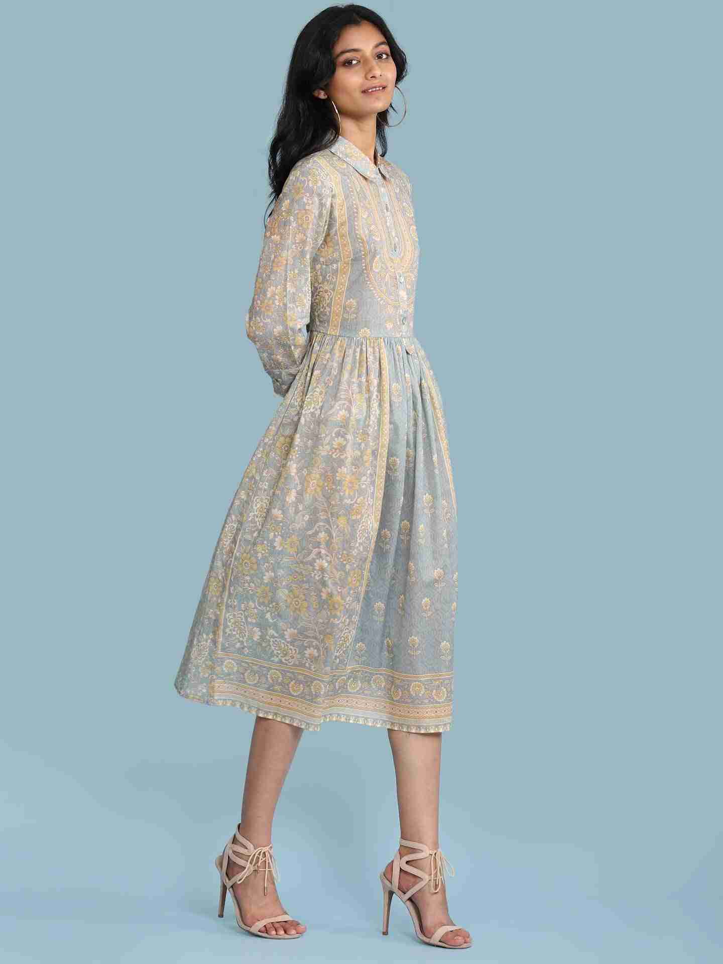 Green Mehar Long Dress