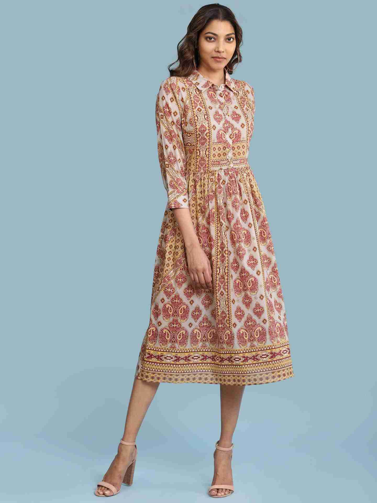 Grey Tashi Long Dress