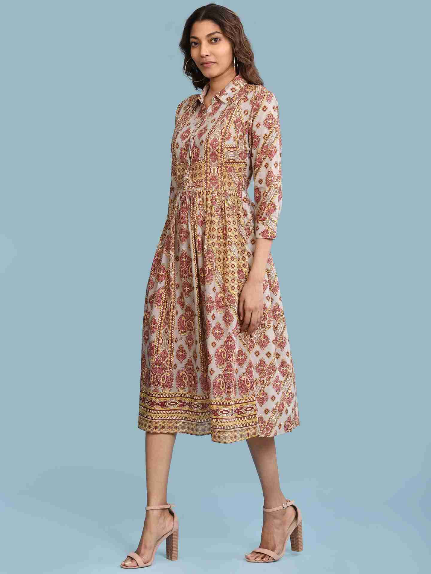 Grey Tashi Long Dress