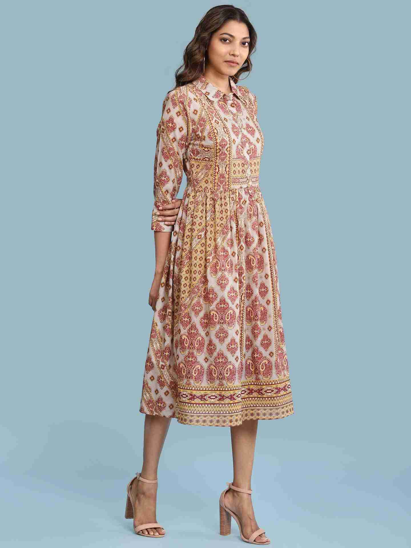 Grey Tashi Long Dress