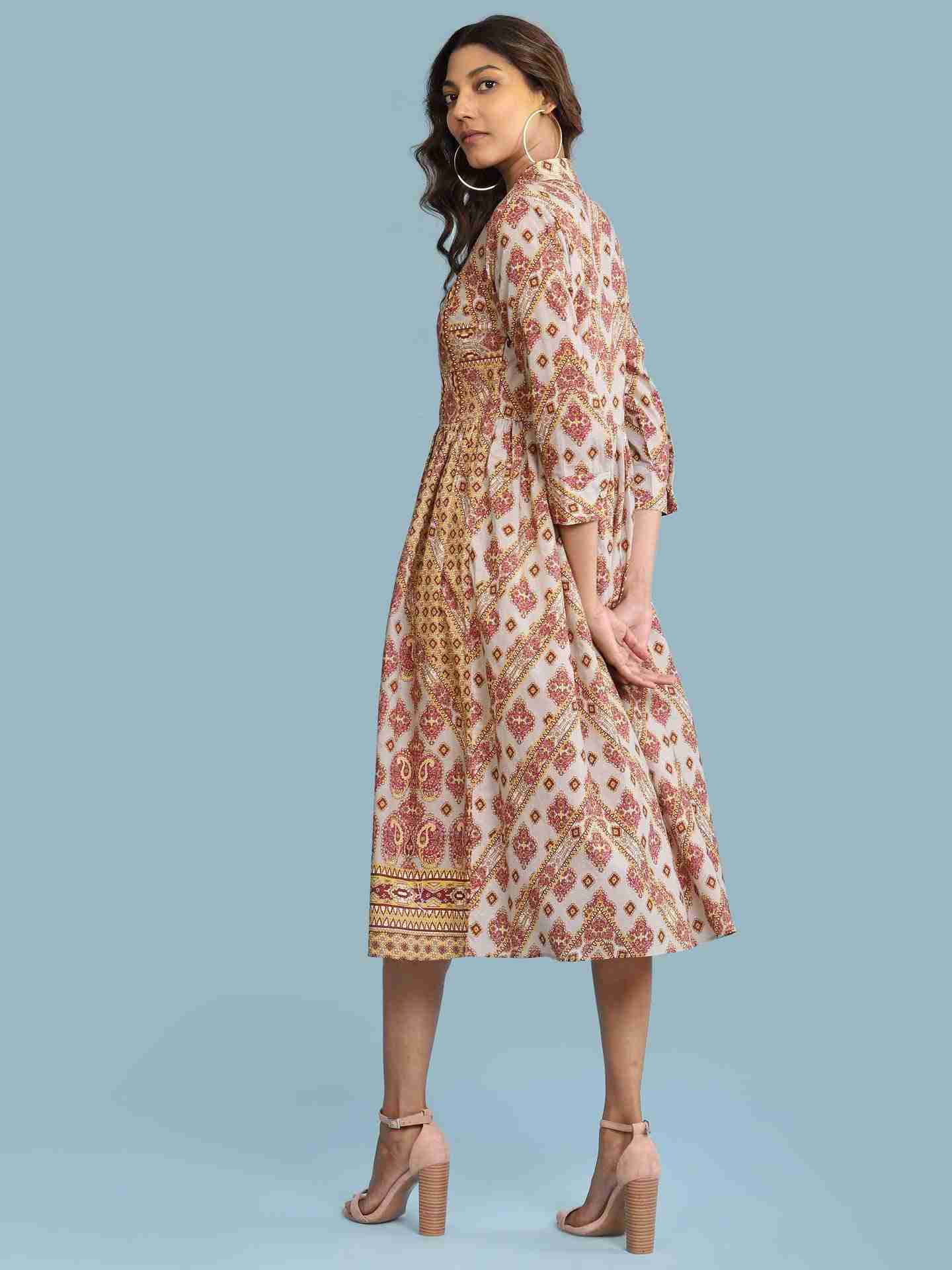 Grey Tashi Long Dress