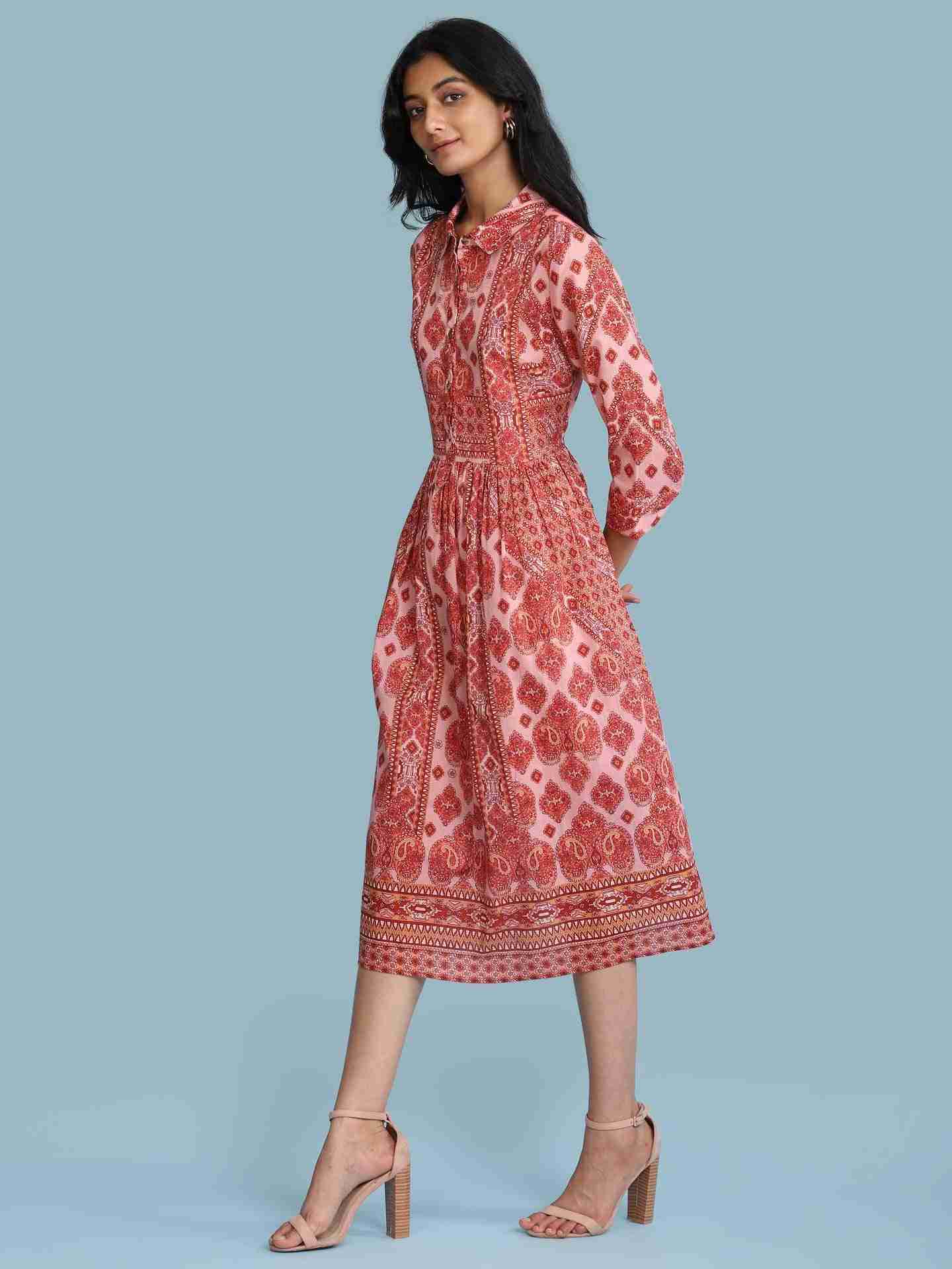 Pink Tashi Long Dress