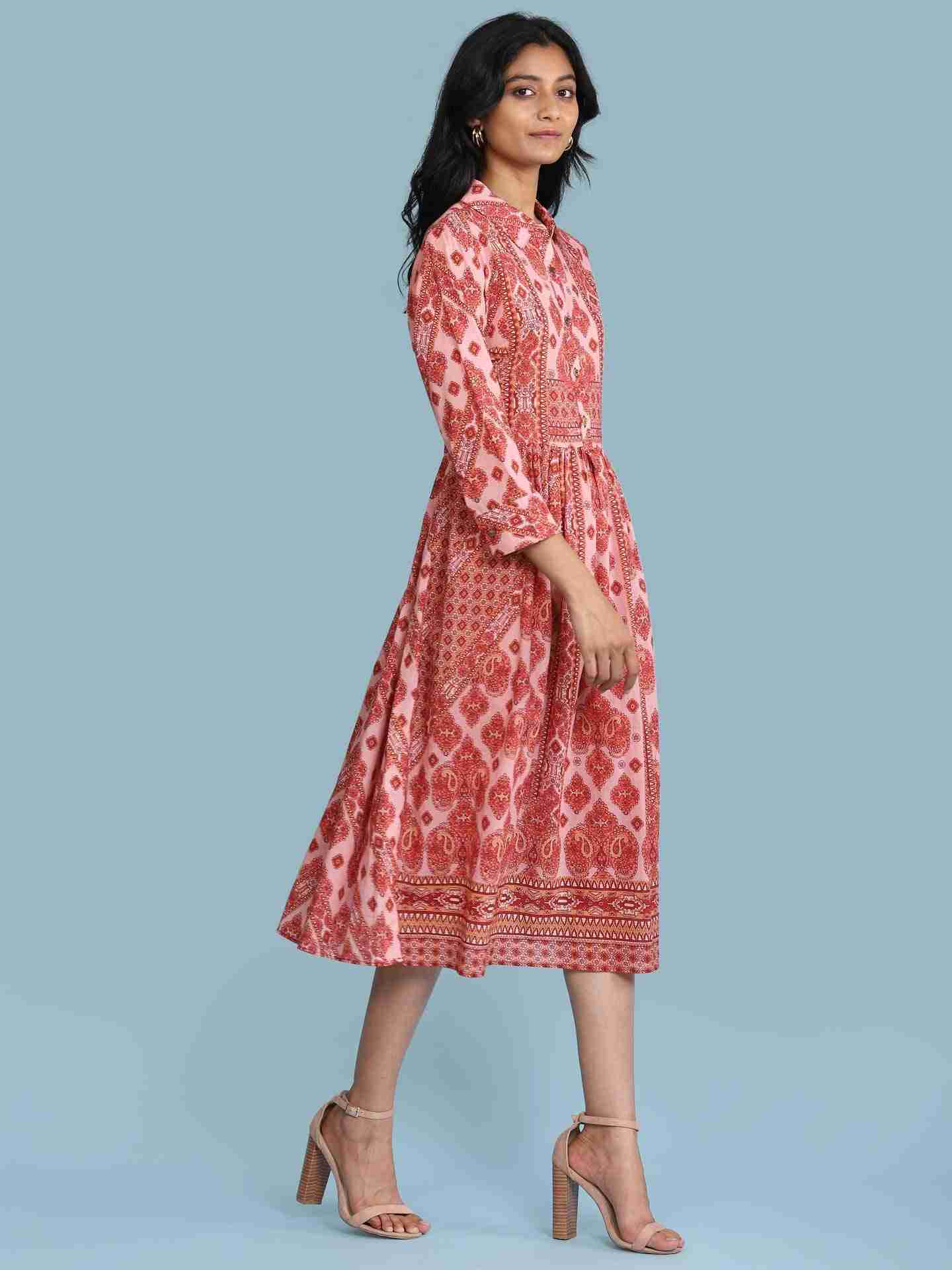 Pink Tashi Long Dress