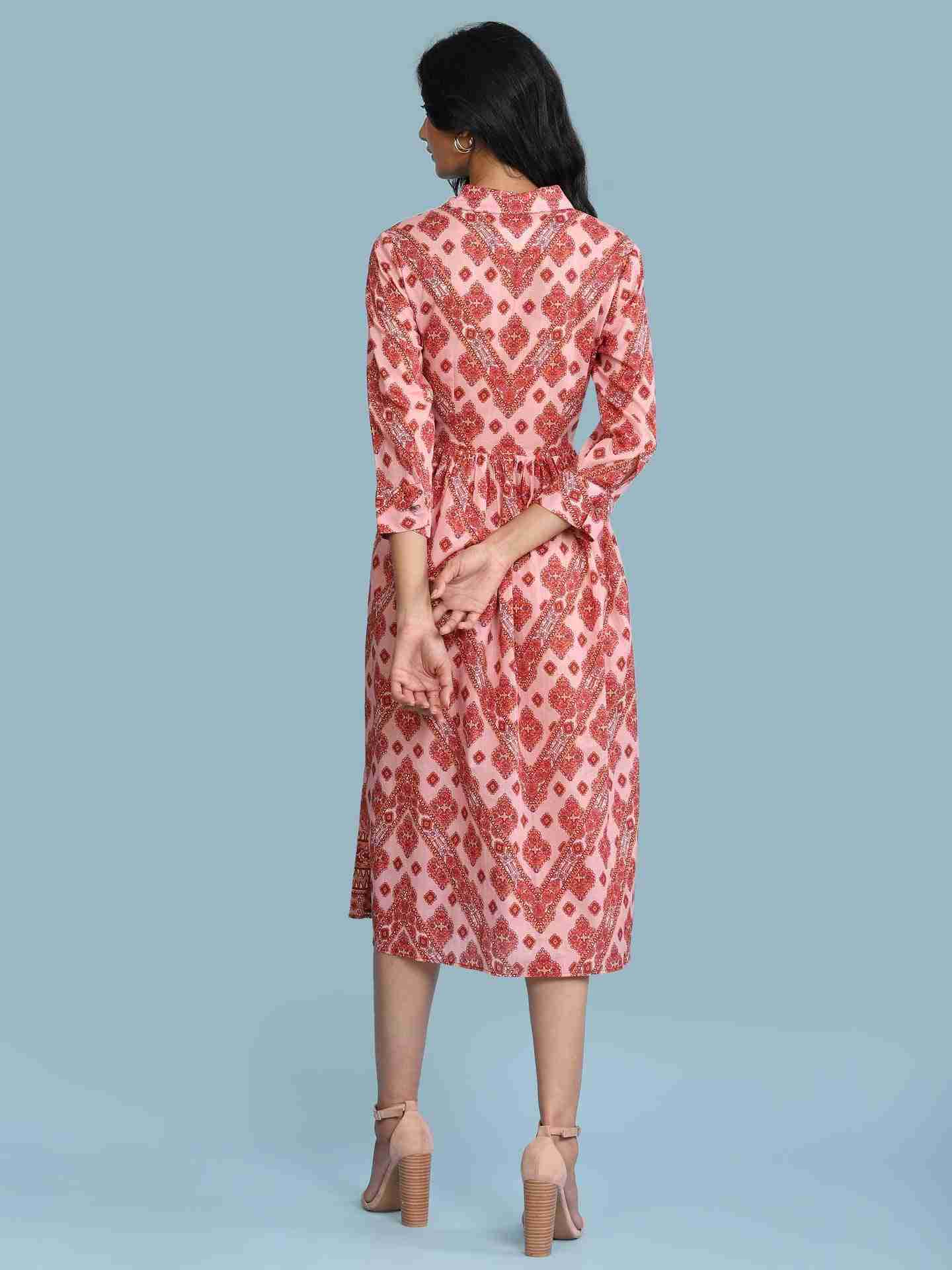 Pink Tashi Long Dress