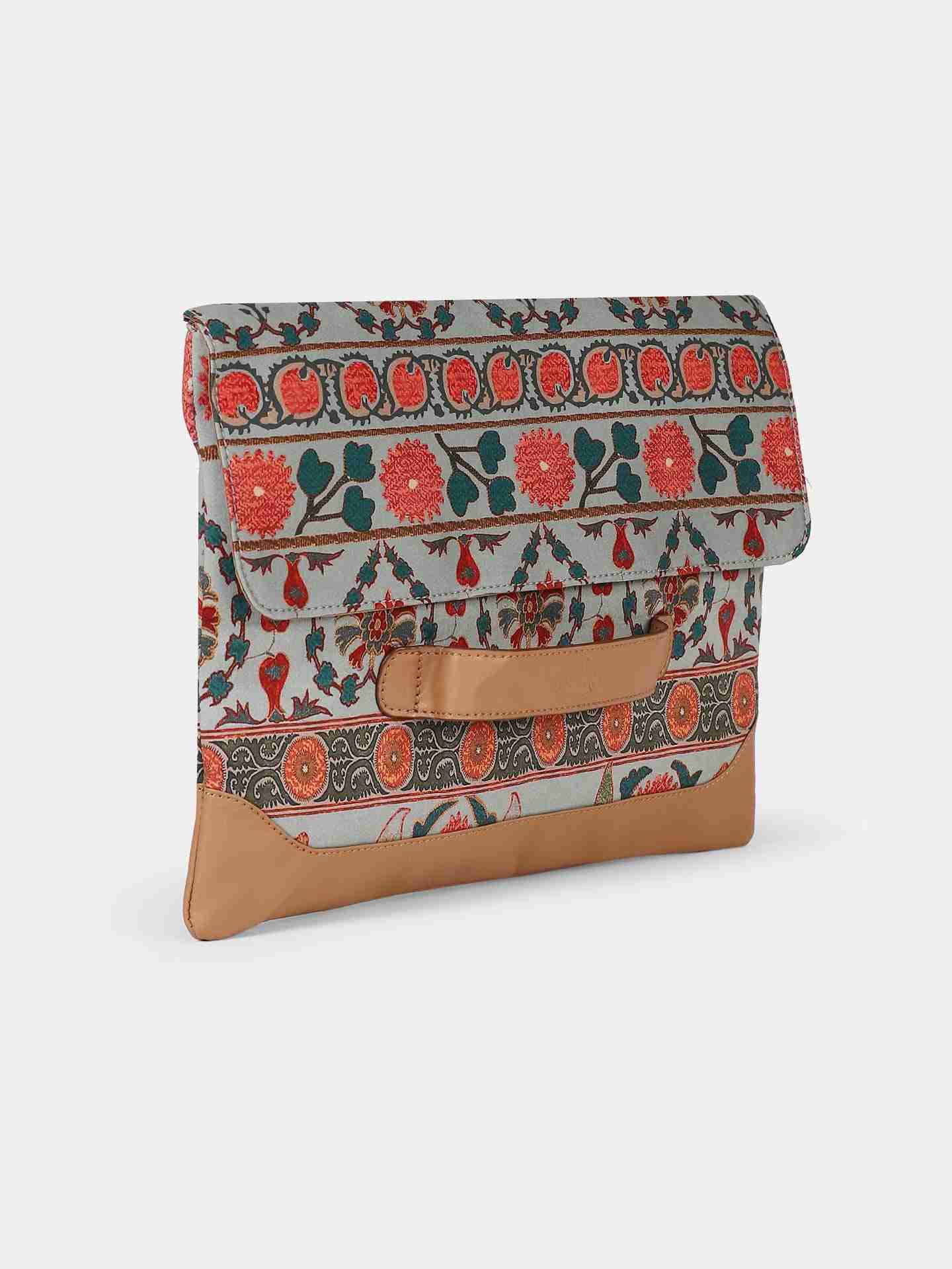 Green & Tan Rudra Laptop Sleeve