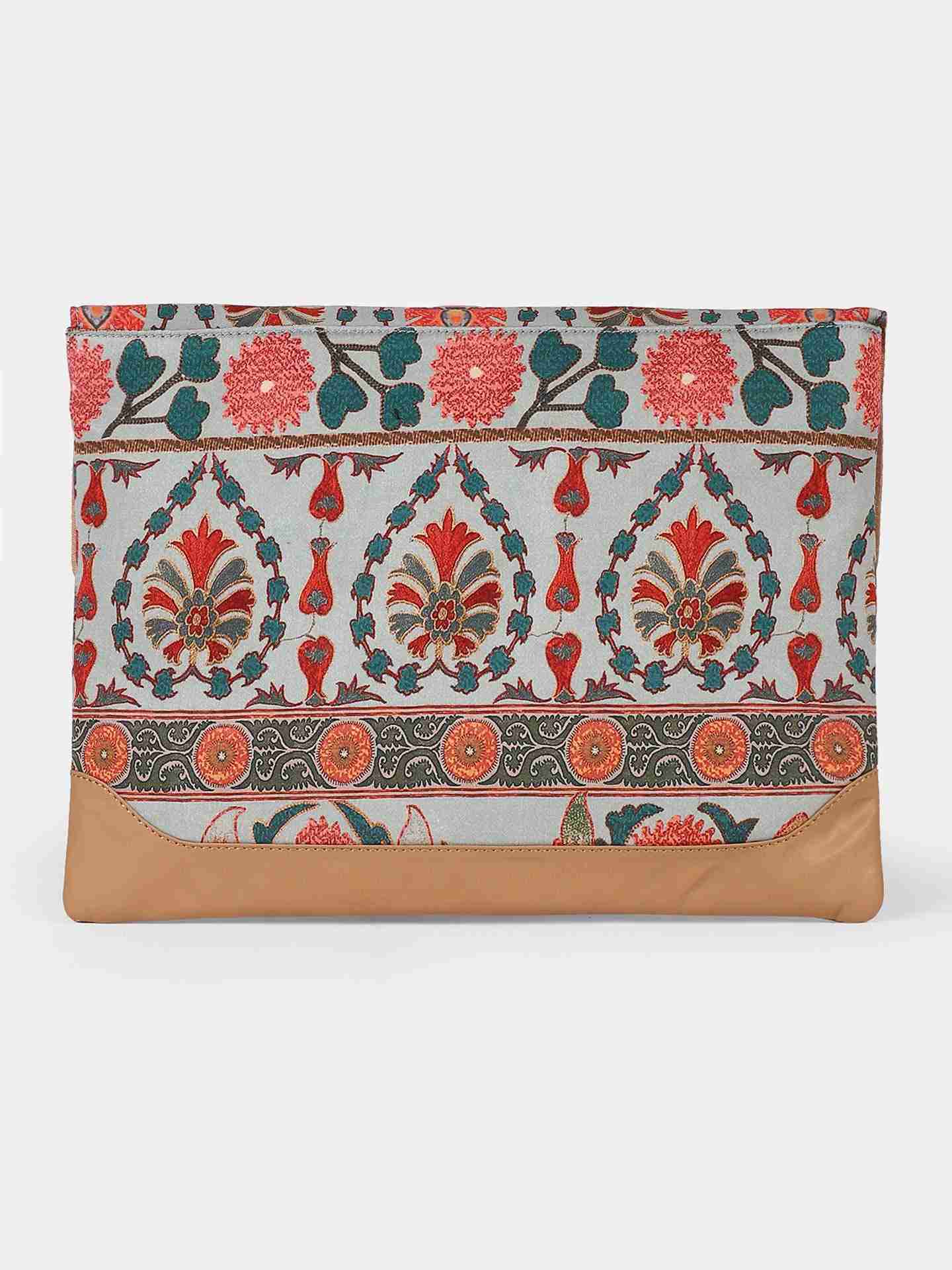 Green & Tan Rudra Laptop Sleeve