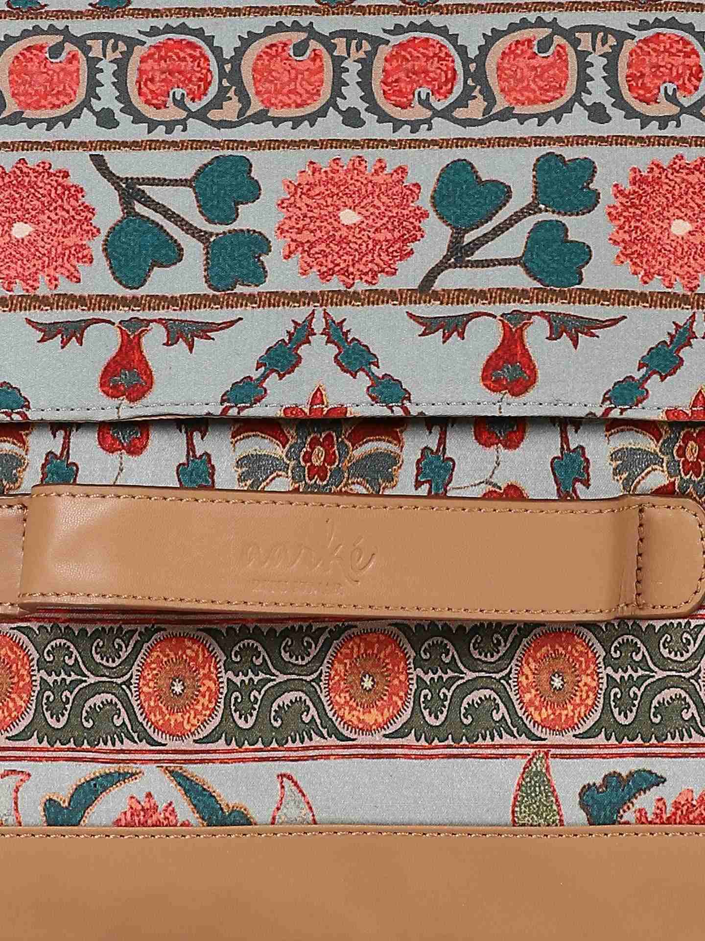 Green & Tan Rudra Laptop Sleeve