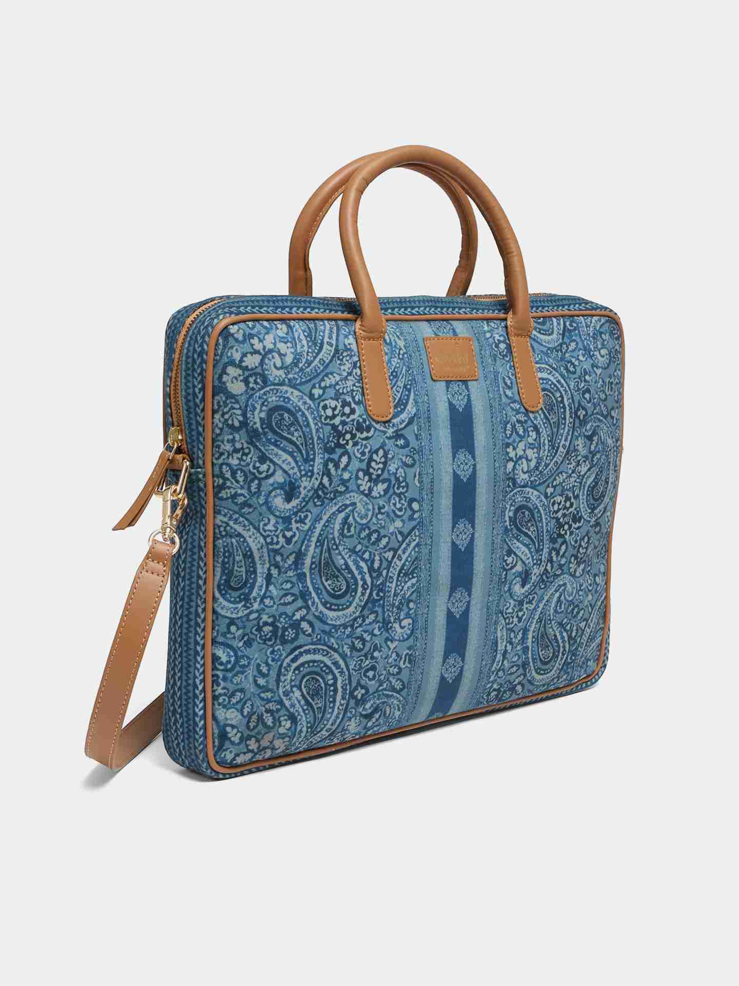 Blue Pashmina Laptop Bag